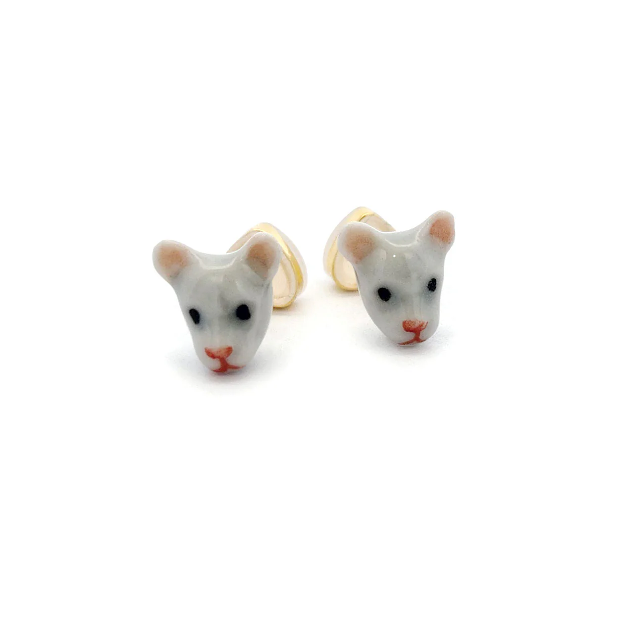 Porcelain Mouse Studs - Image 2