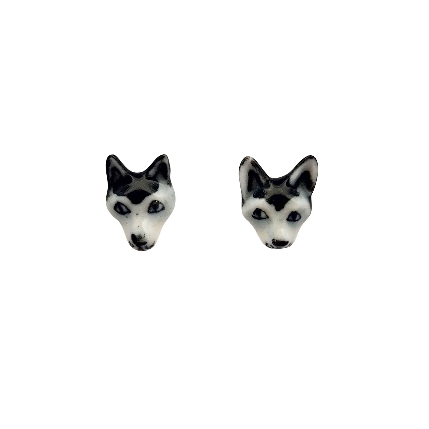 Porcelain Wolf Studs - Image 2
