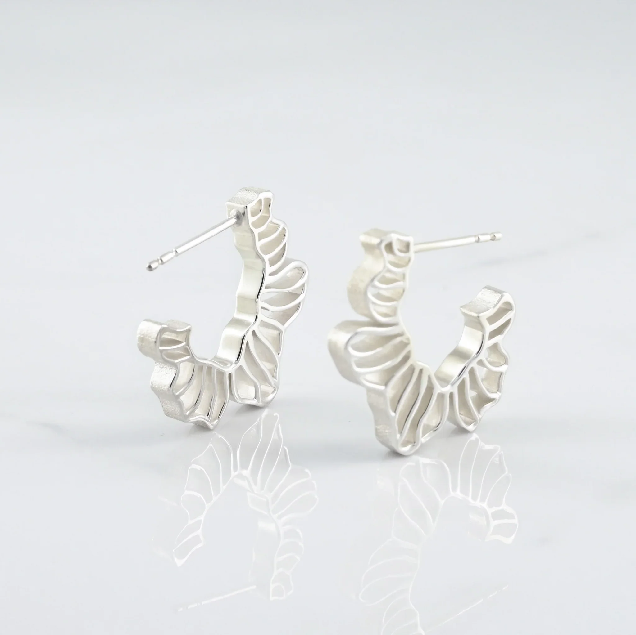 Quilled Garden Hoop Earrings - Image 2