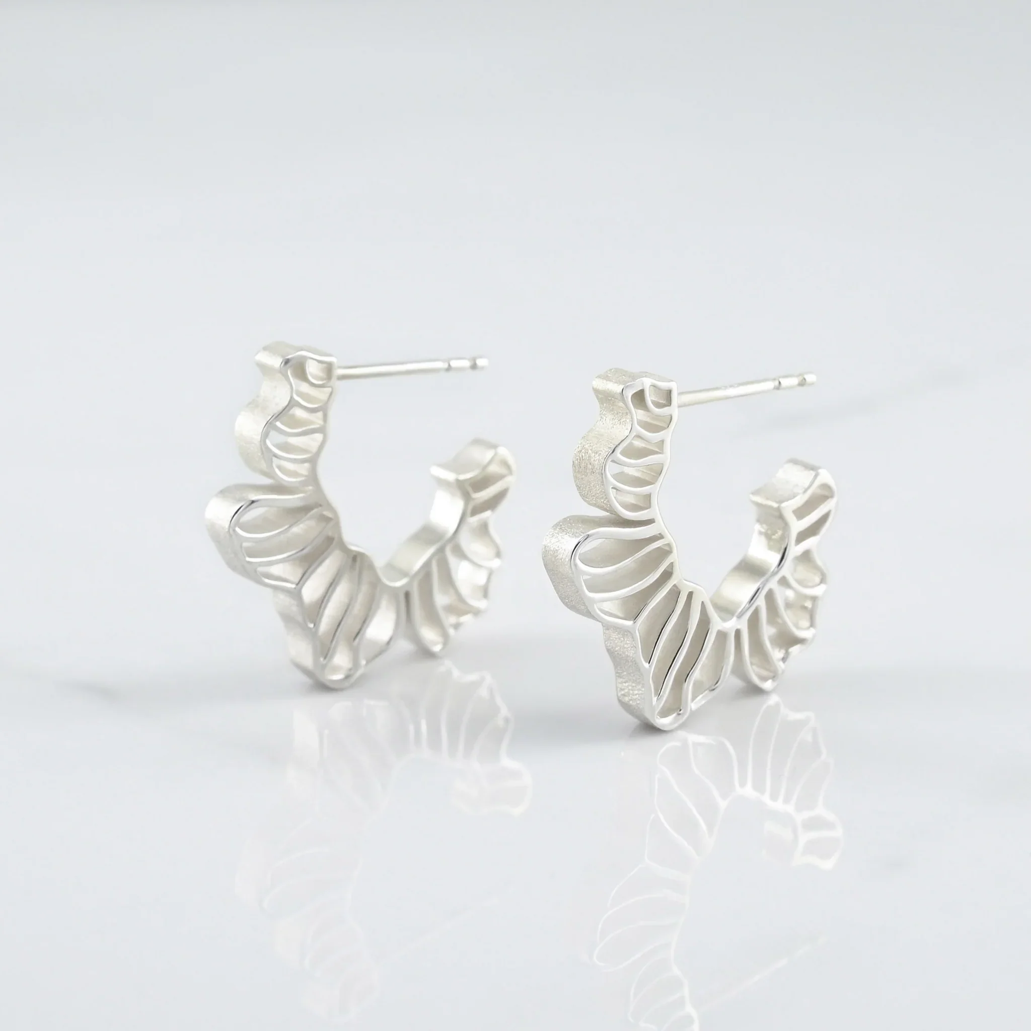 Quilled Garden Hoop Earrings - Image 3