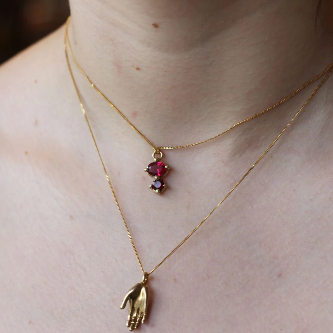 Red Cubic Zirconia Necklace - Image 2