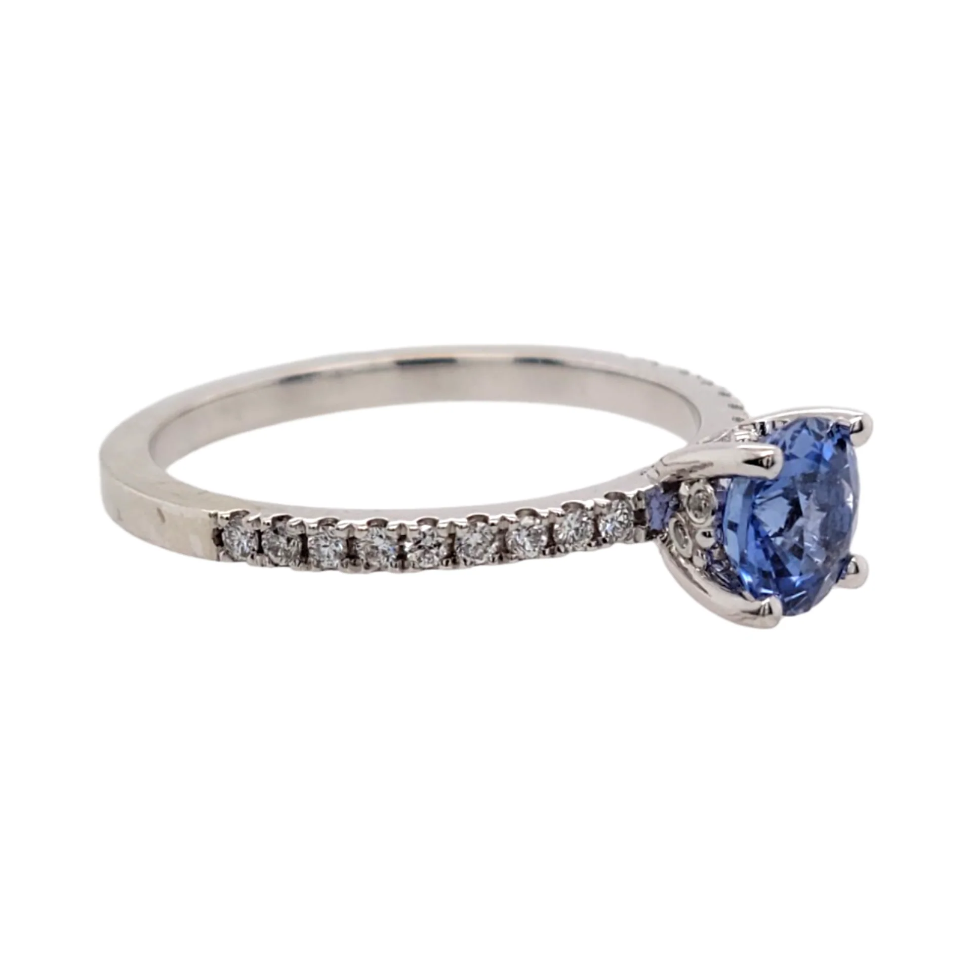 Round Blue Sapphire Ring - Image 4