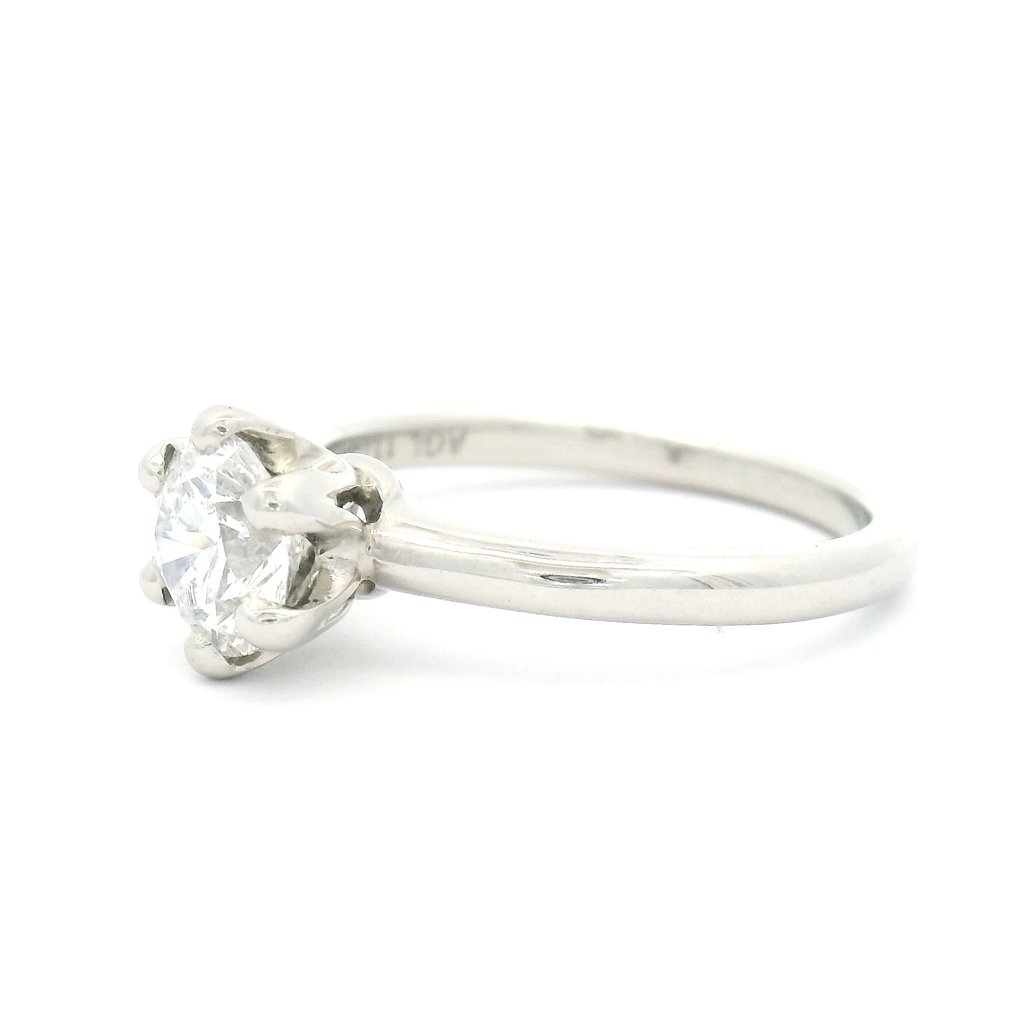 Platinum Solitaire Engagement Ring with 1.0ct Lab-Grown Round Brilliant Cut Diamond - Image 2