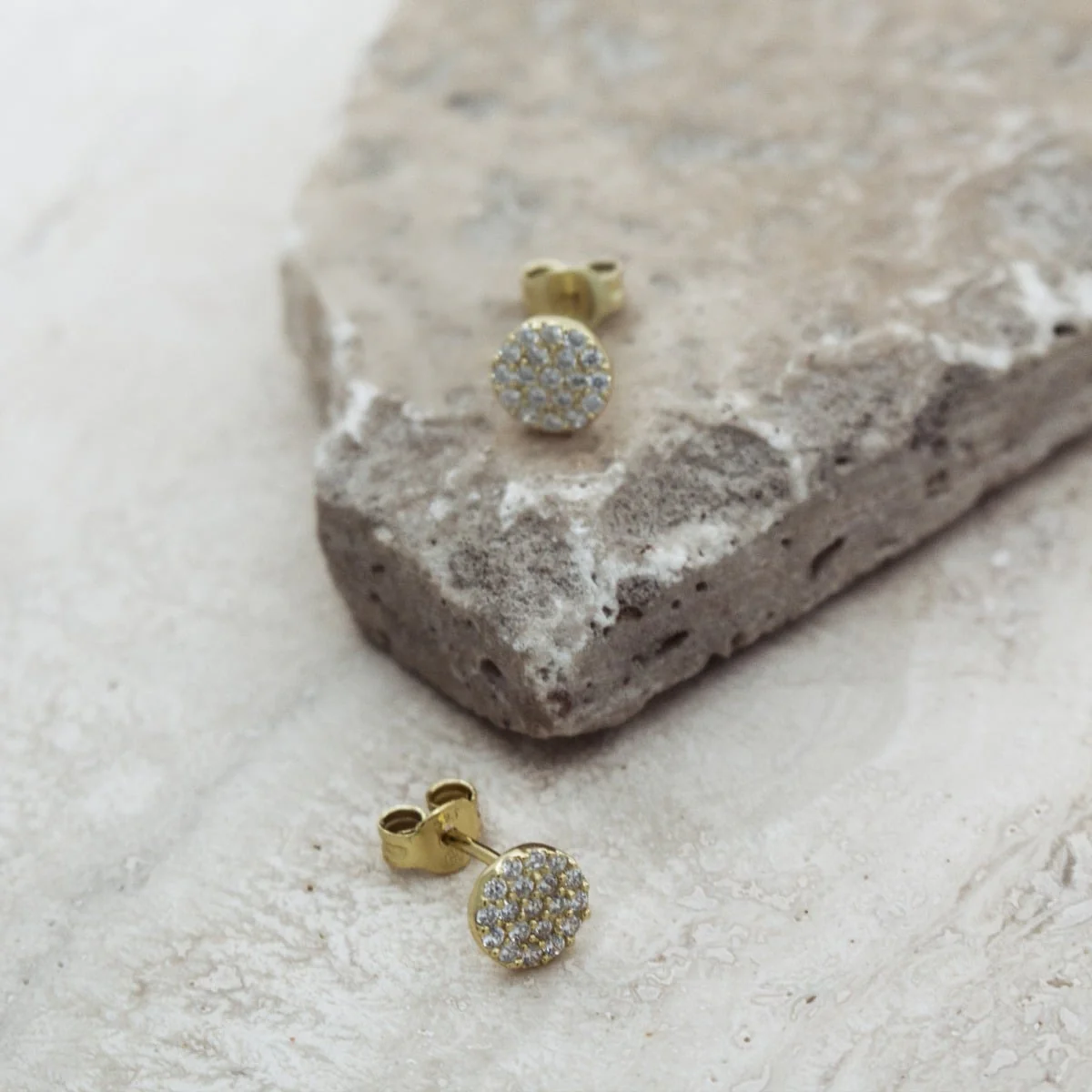 Round Studs with CZs - Image 3