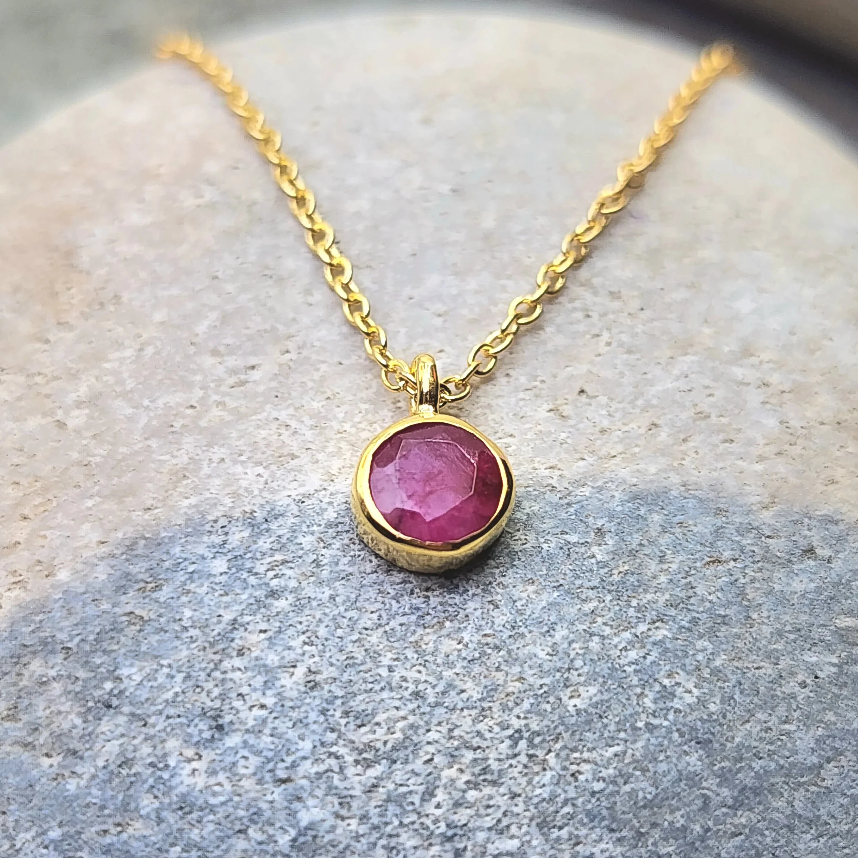 Ruby July Birthstone Necklace - Image 4