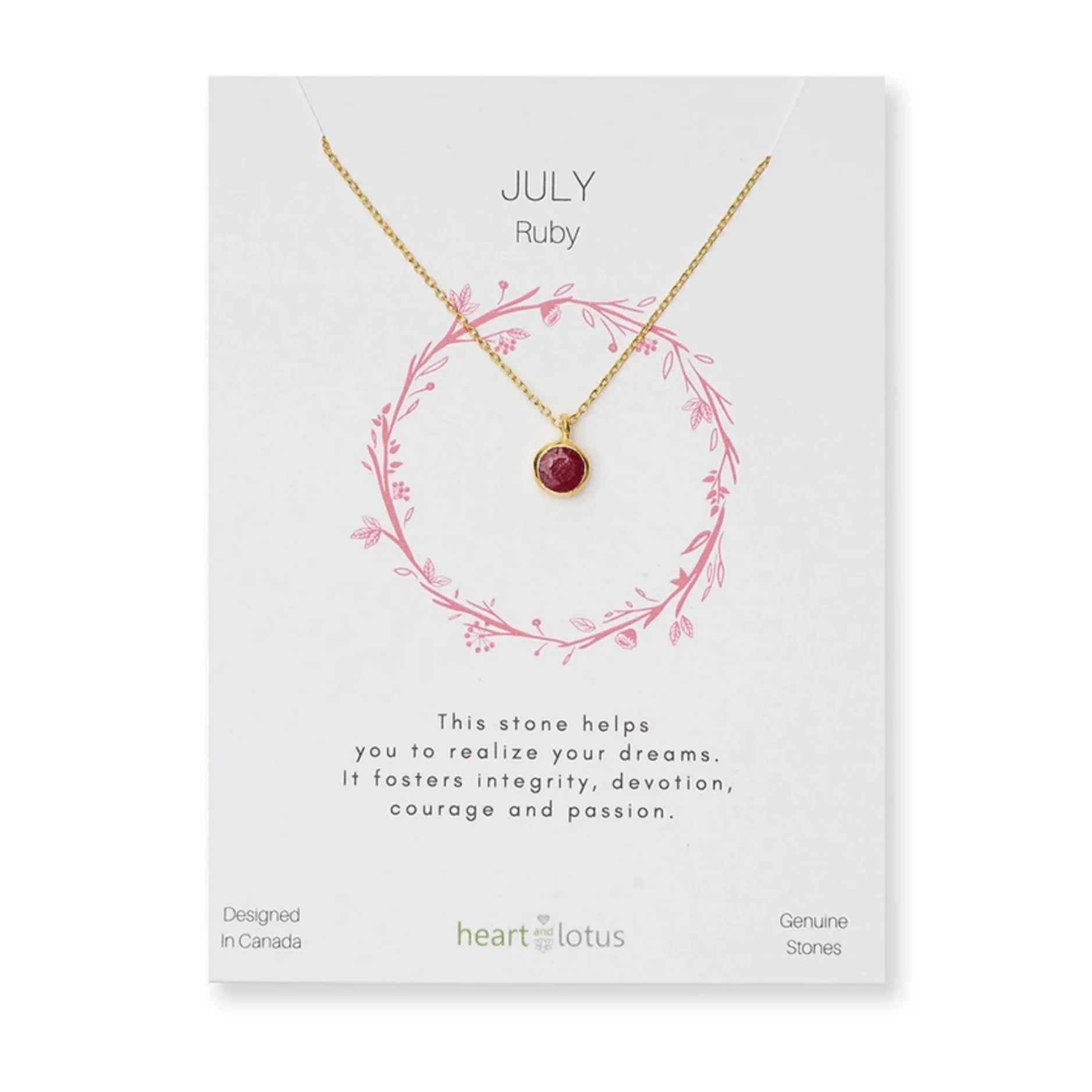 Ruby July Birthstone Necklace - Image 5