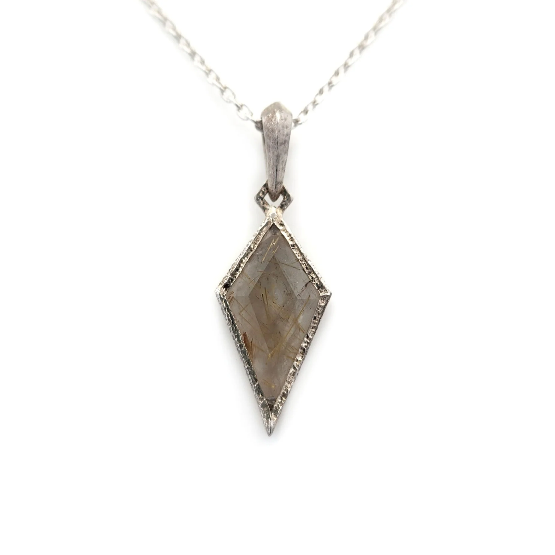 Small Rutilated Quartz Kite Pendant - Image 2