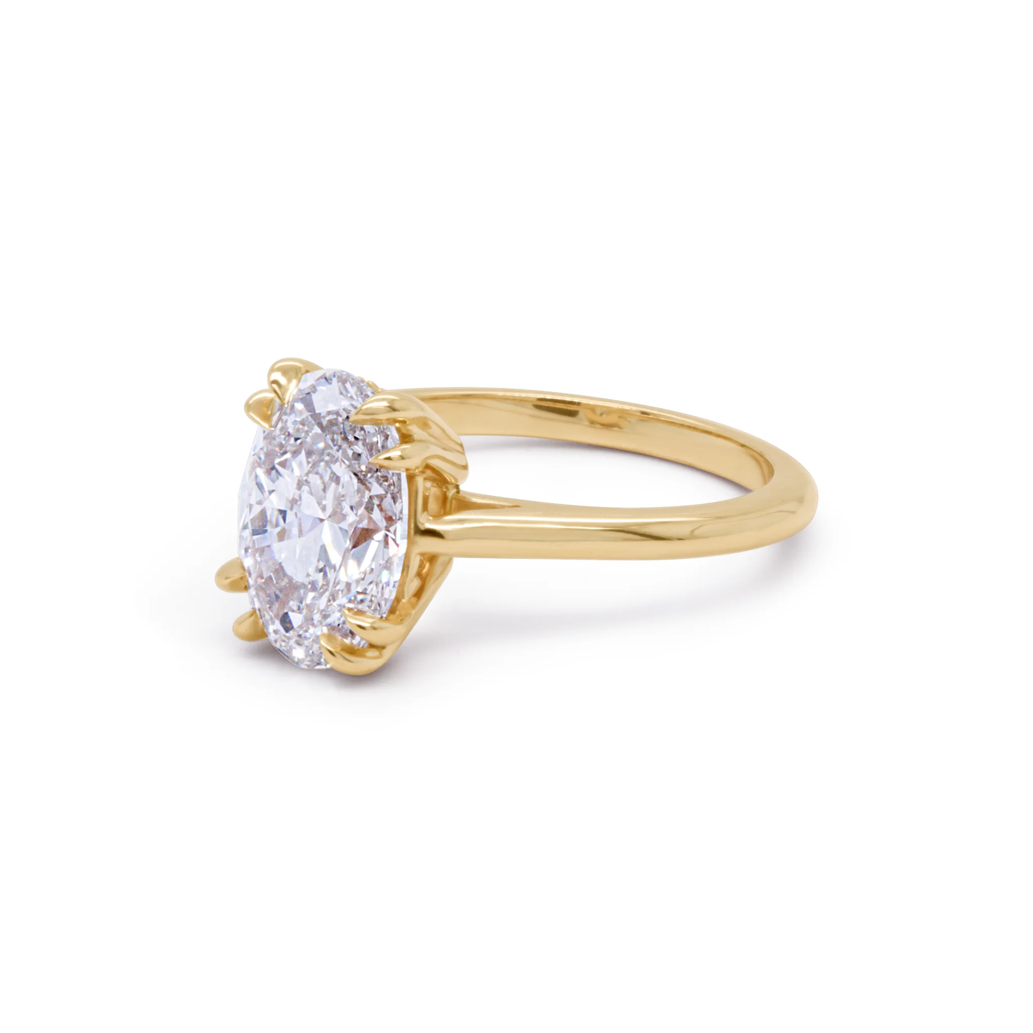 14k Yellow Engagement Ring with 2.86ct Lab-Grown Diamond & Accent Lab-Grown Diamonds - Image 2