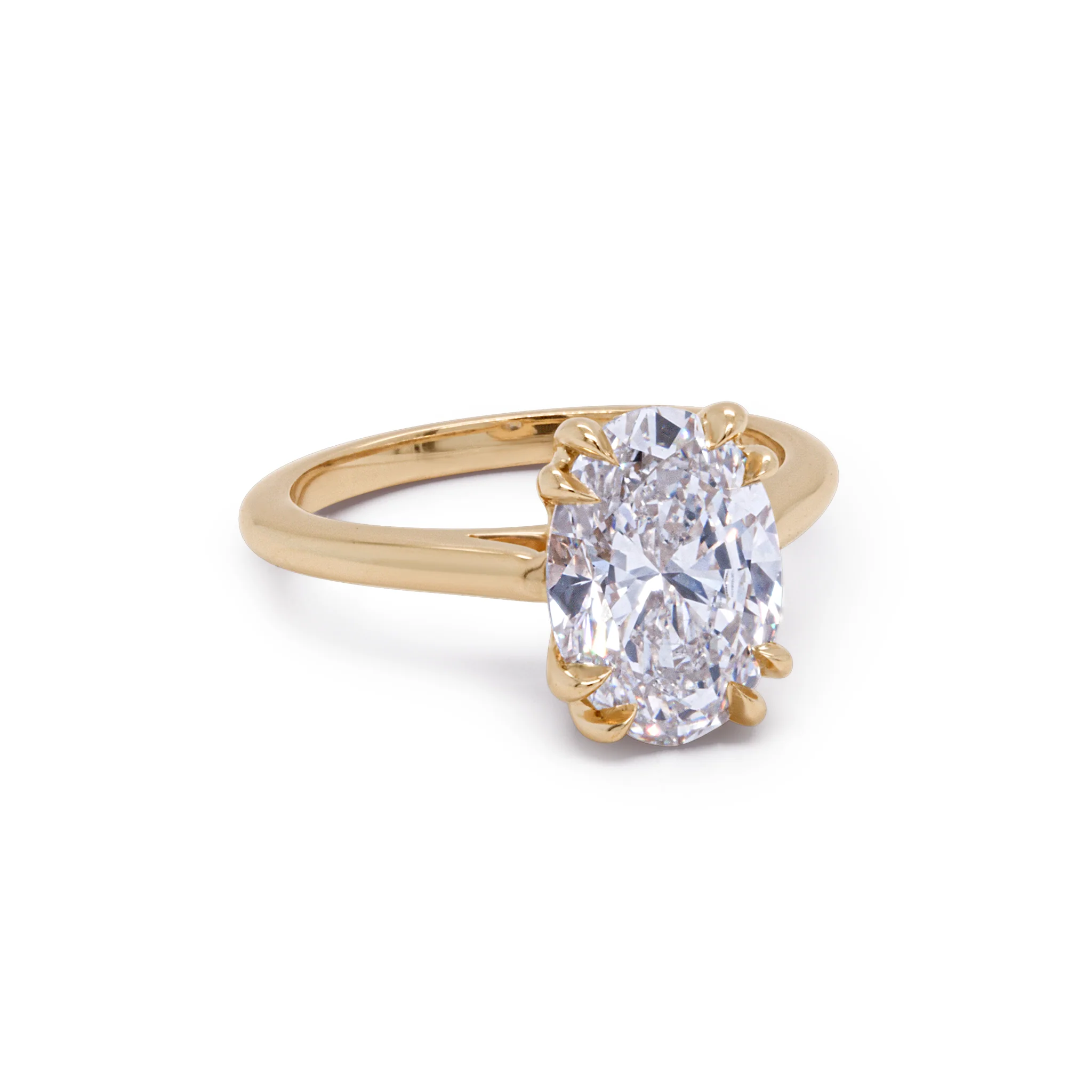 14k Yellow Engagement Ring with 2.86ct Lab-Grown Diamond & Accent Lab-Grown Diamonds - Image 3