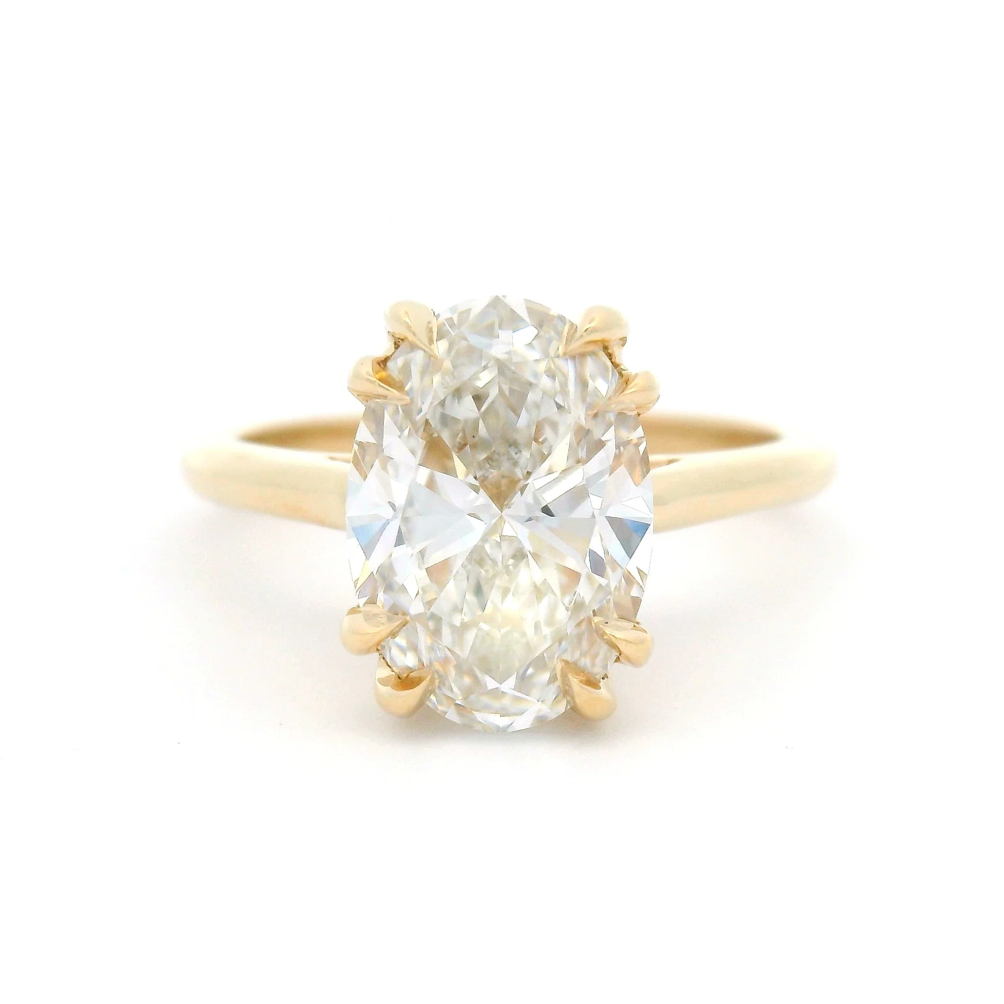 14k Yellow Engagement Ring with 2.86ct Lab-Grown Diamond & Accent Lab-Grown Diamonds - Image 6