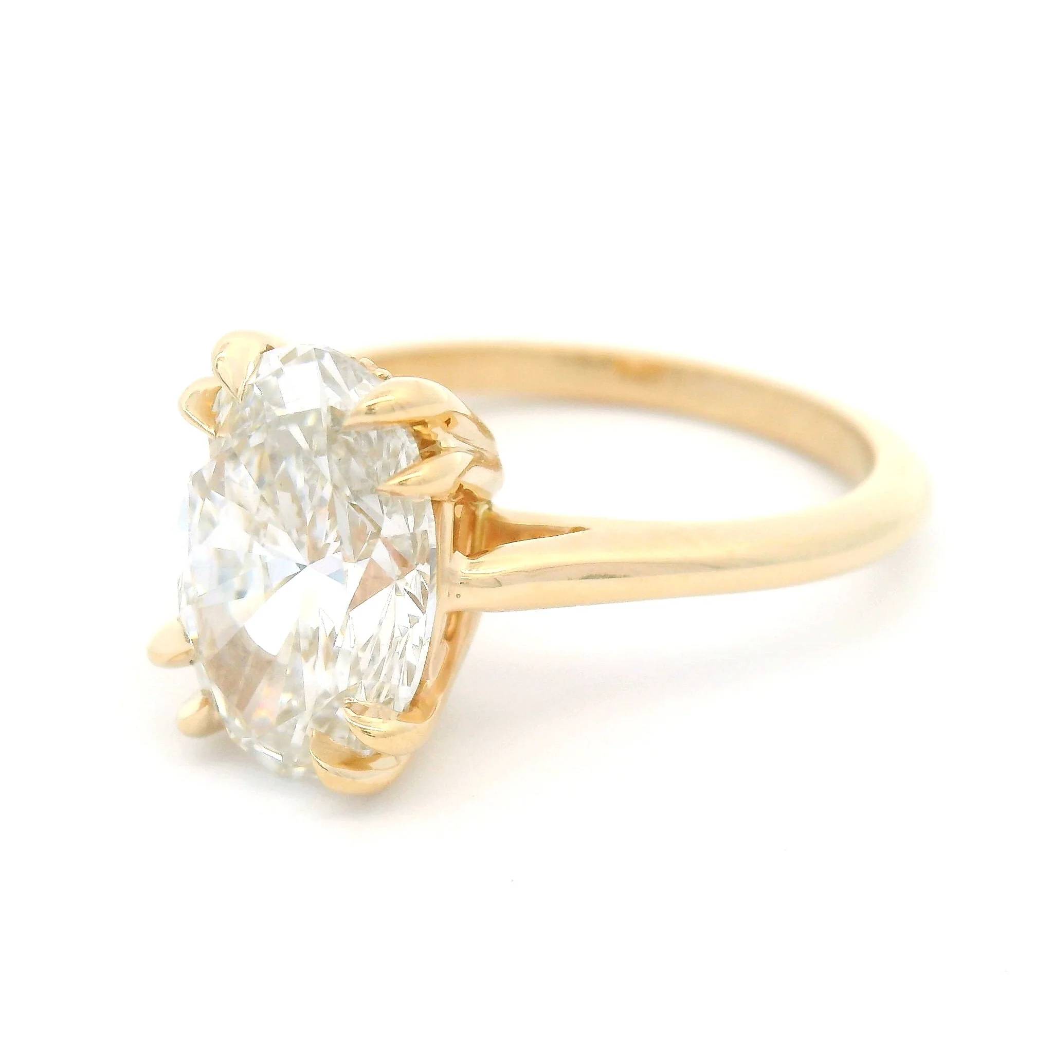 14k Yellow Engagement Ring with 2.86ct Lab-Grown Diamond & Accent Lab-Grown Diamonds - Image 7