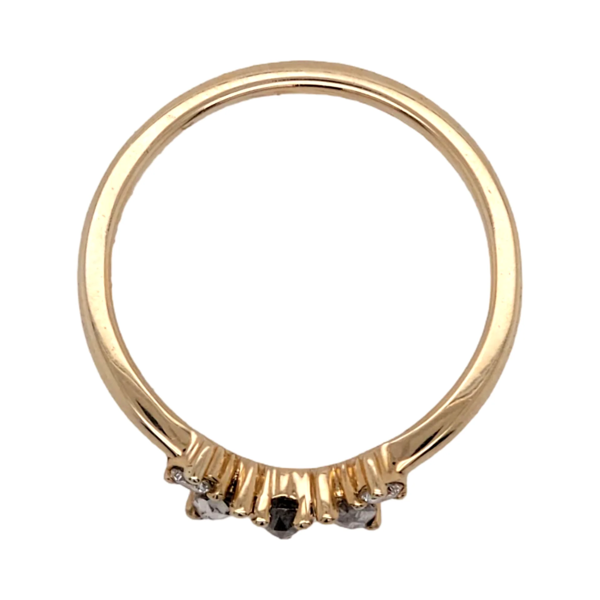 Salt and Pepper Diamond Contour Band - Image 3