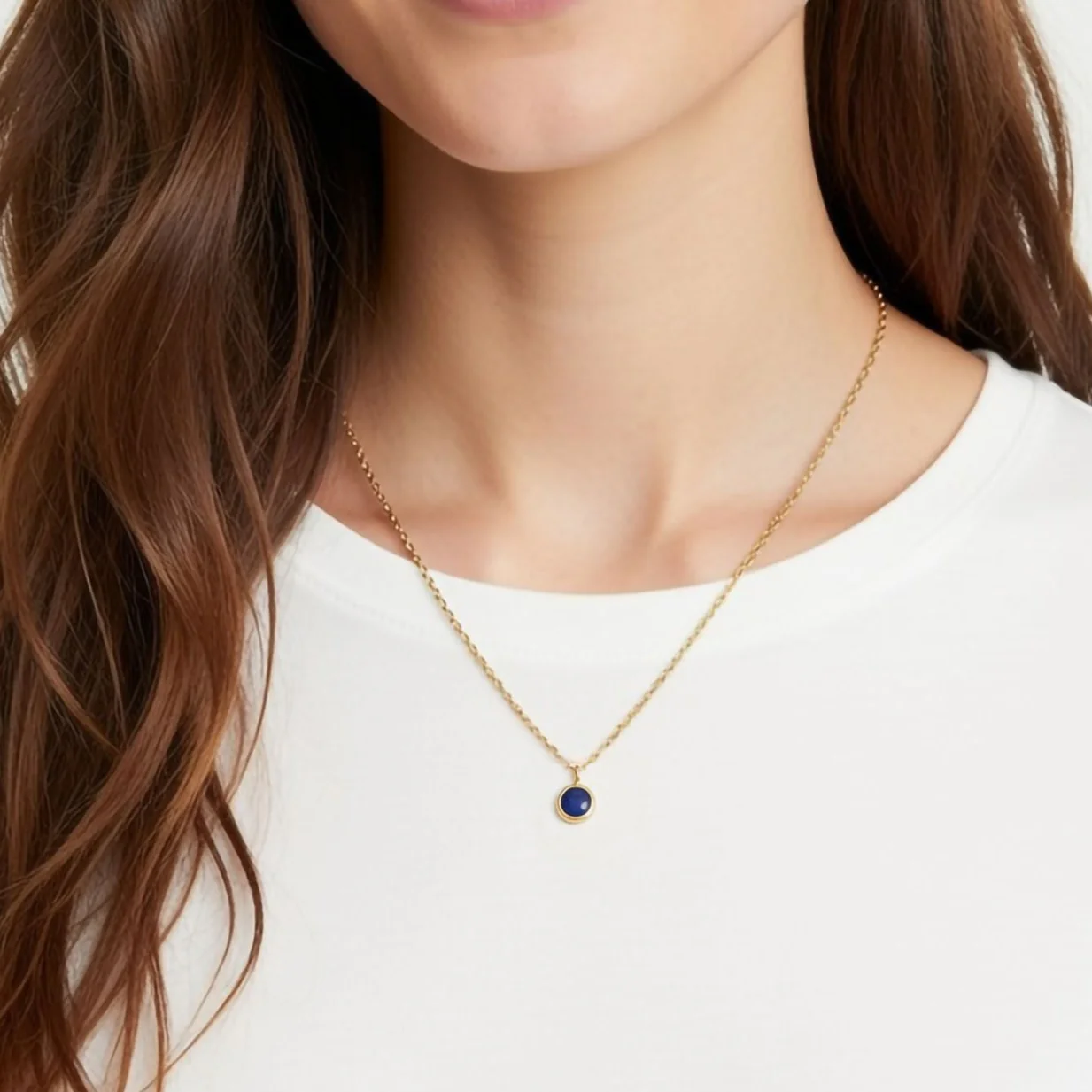 Blue Sapphire September Birthstone Necklace - Image 2