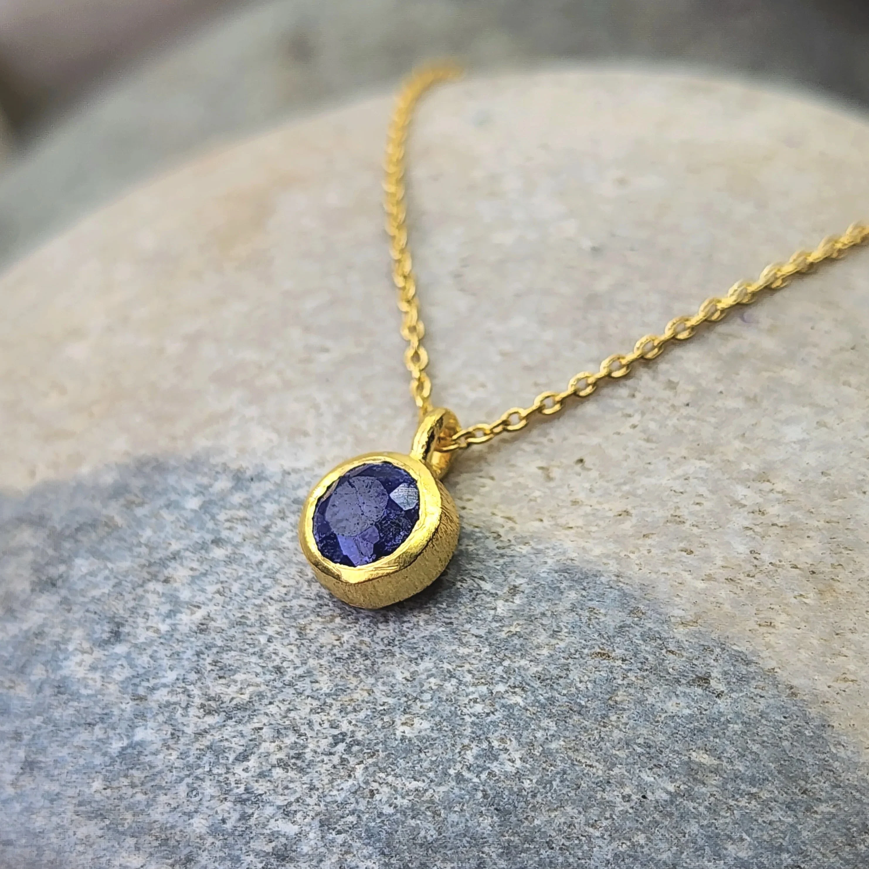 Blue Sapphire September Birthstone Necklace - Image 4
