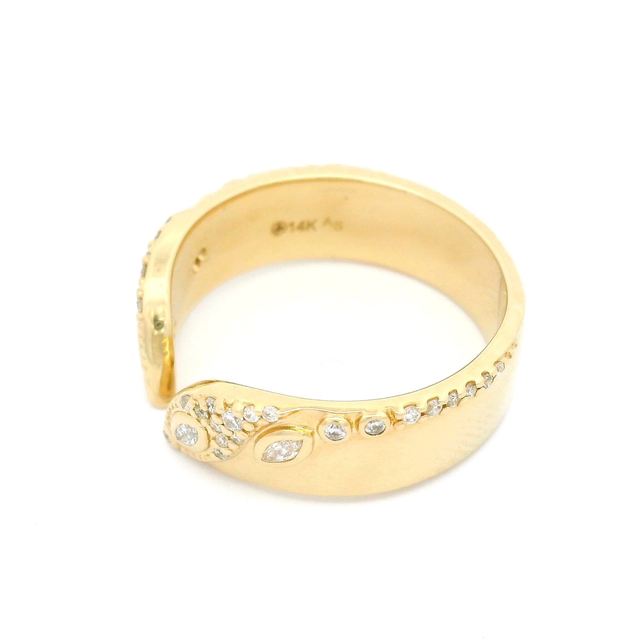 14k Yellow Open Band with 0.26cts Mixed Cut Diamonds - Image 3