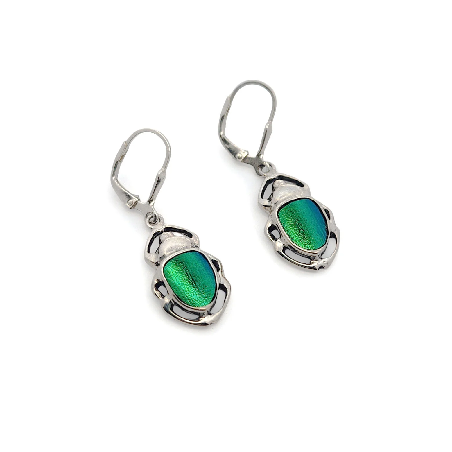 Short Beetle Elytra Earrings - Image 2