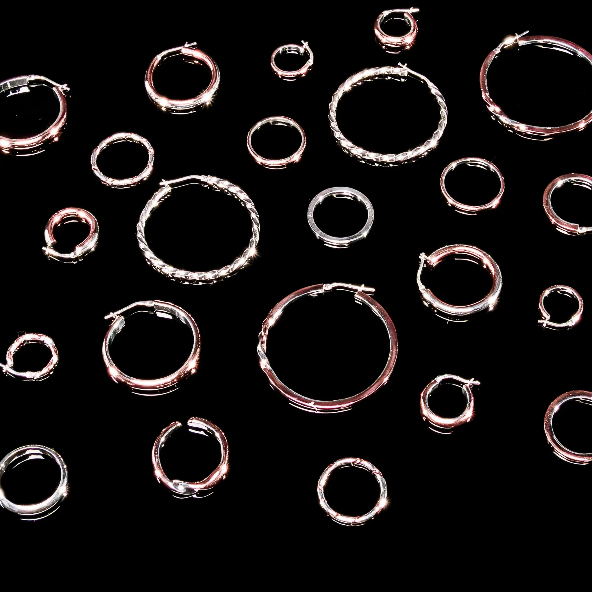 Sterling Silver and Copper Hoop Earring - Image 2
