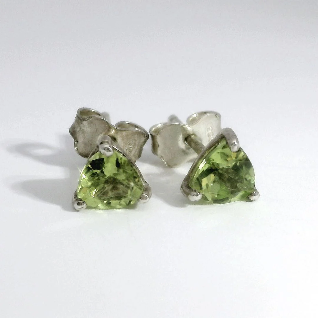 Silver and Peridot Studs - Image 3