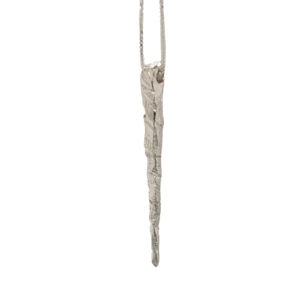 Small Silver Icicle Drop Necklace - Image 3