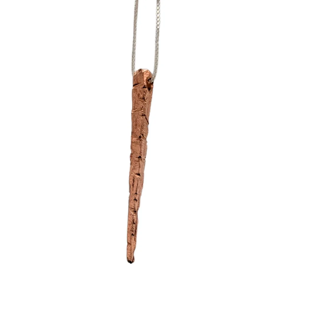 Small Silver Icicle Drop Necklace - Image 5