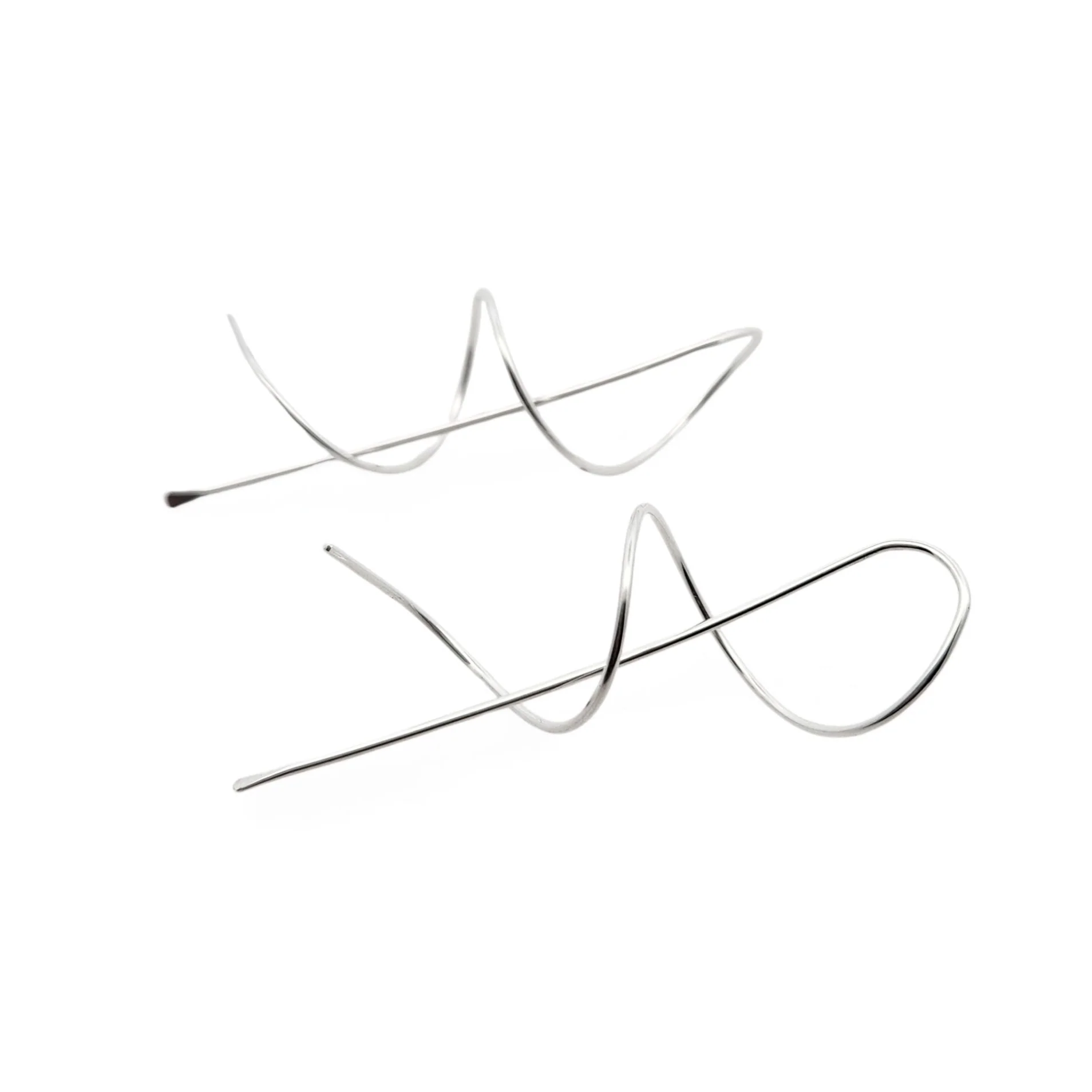 Silver Treble Clef Earrings - Image 2