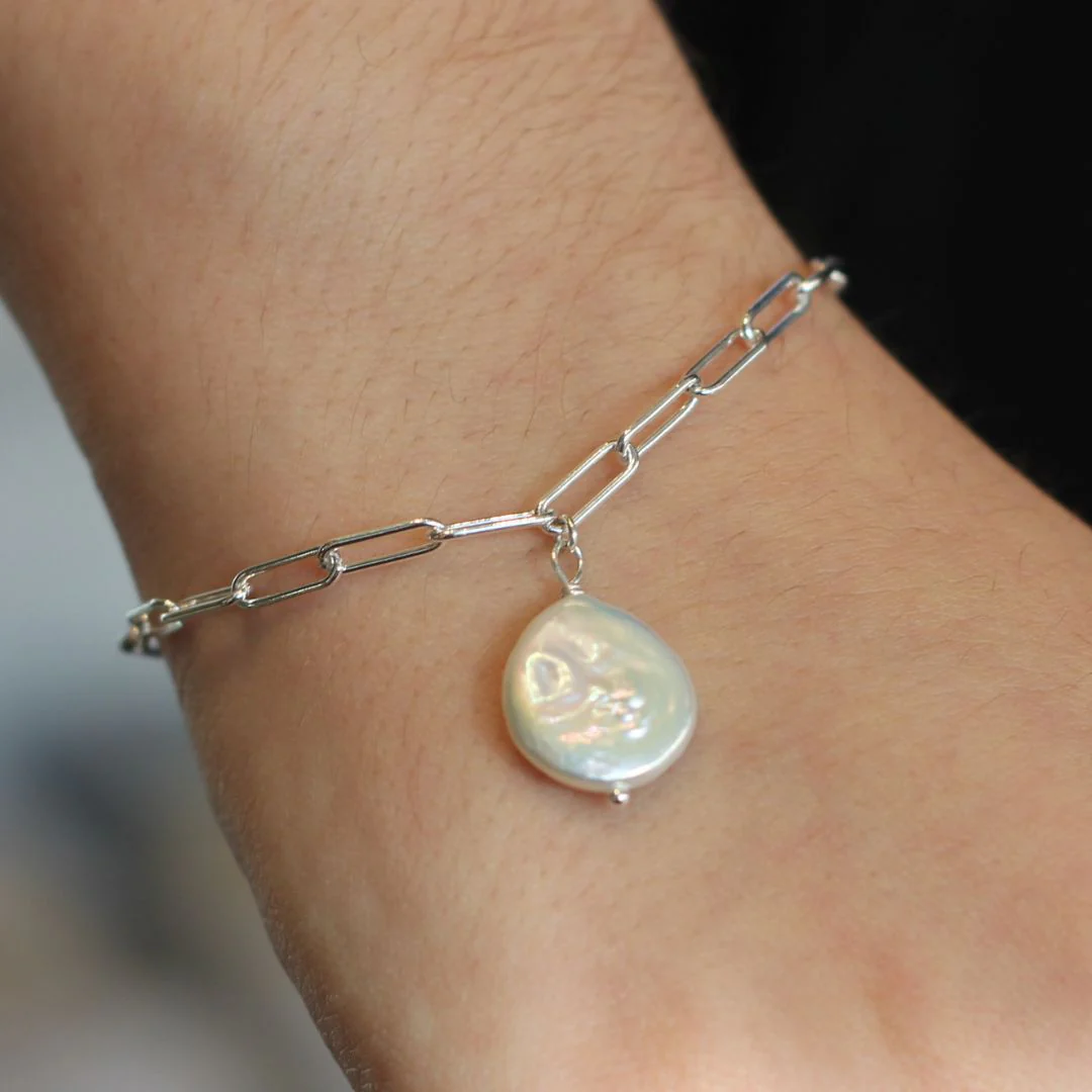 Single Pearl Charm Bracelet - Image 2
