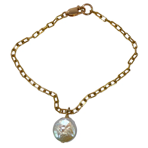 Single Pearl Charm Bracelet - Image 4