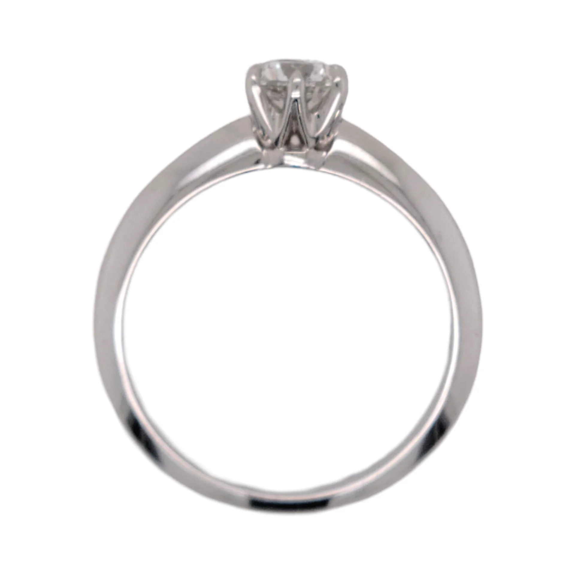 14k White Six Claw Solitaire with Natural 0.53ct Diamond - Image 3