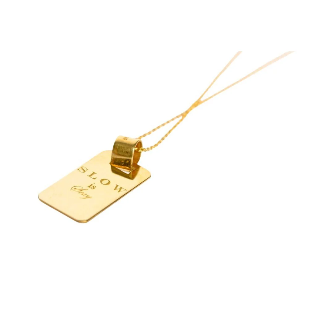 Slow is Sexy Pendant - Gold - Image 2