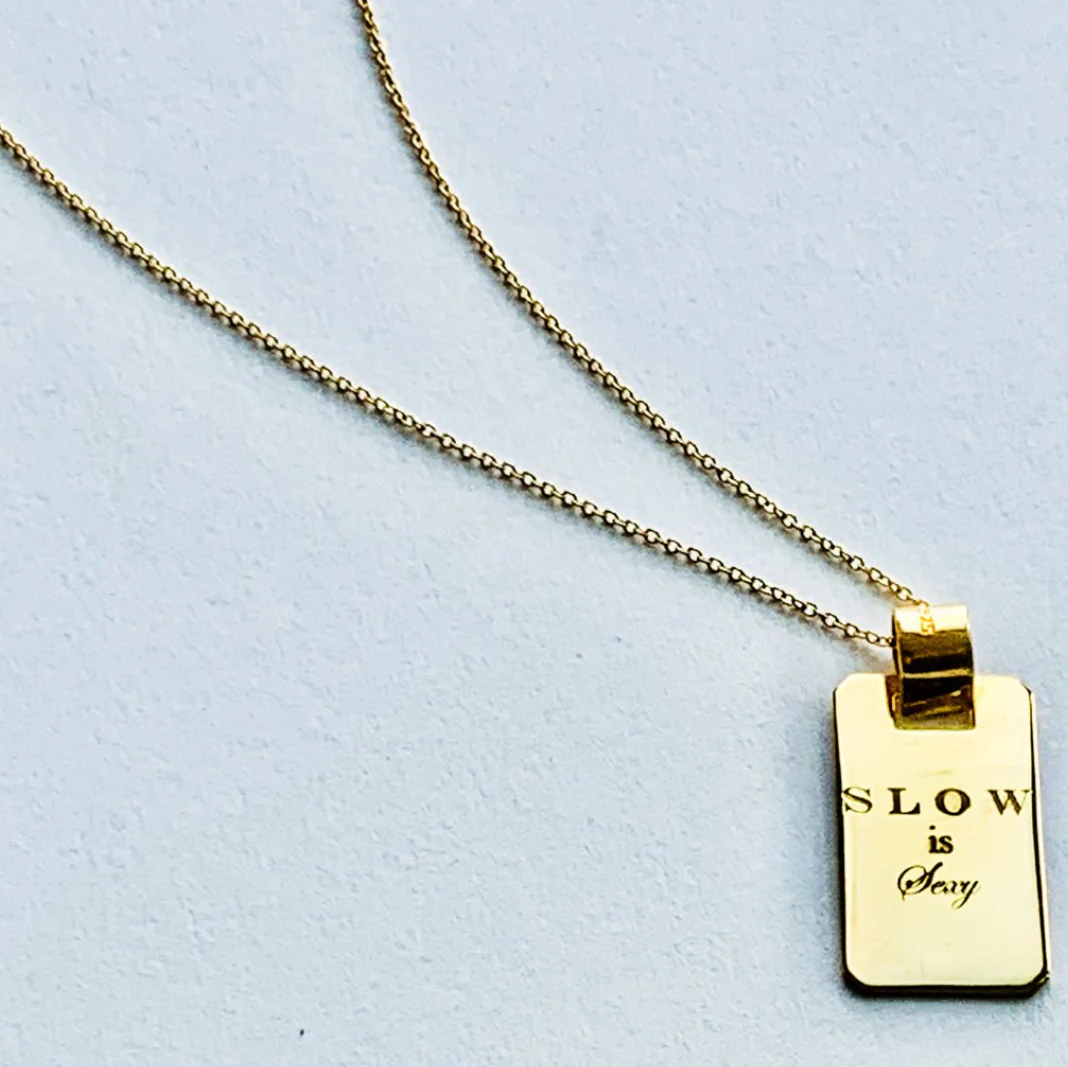 Slow is Sexy Pendant - Gold - Image 3