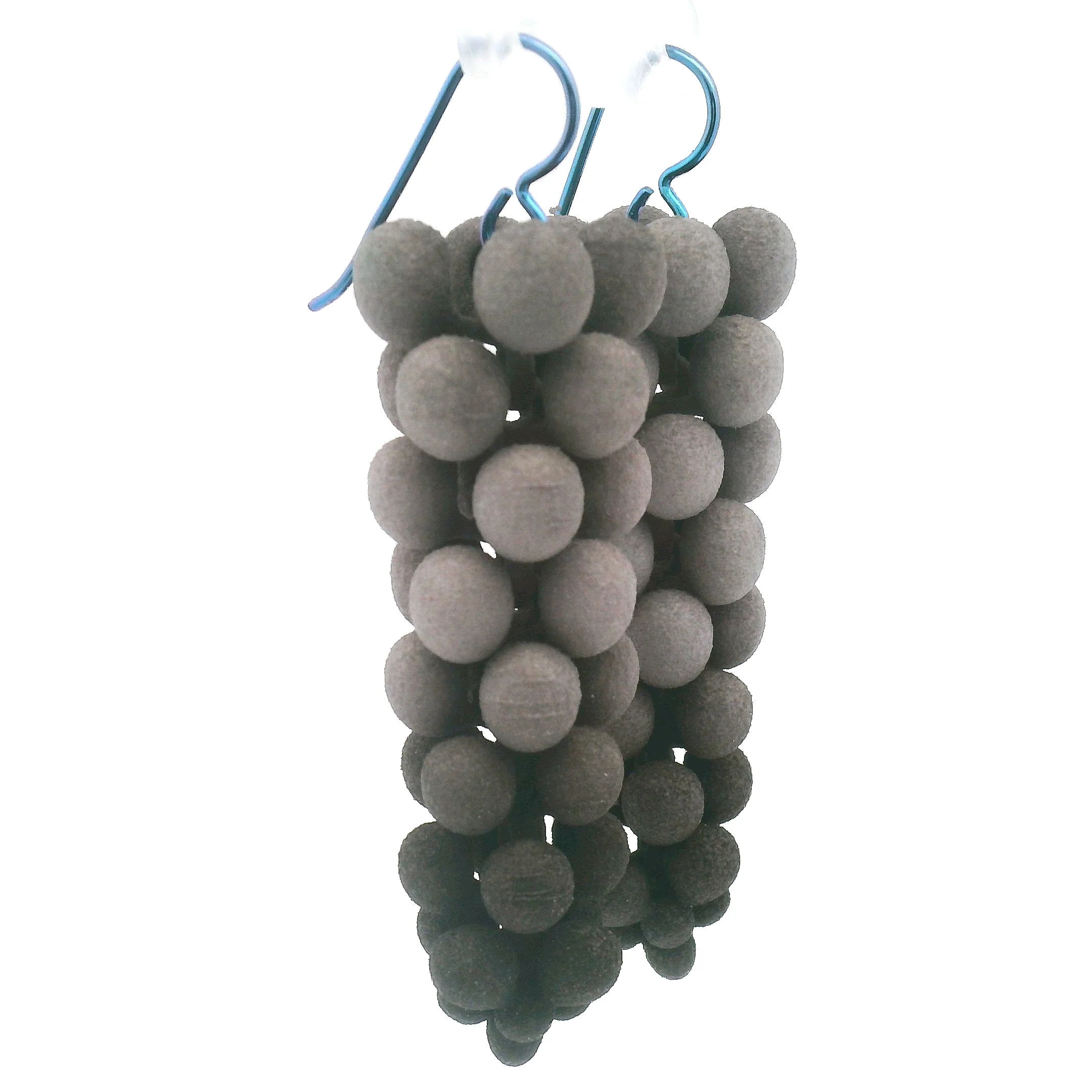 Small Charcoal Bubble Earrings - Image 2