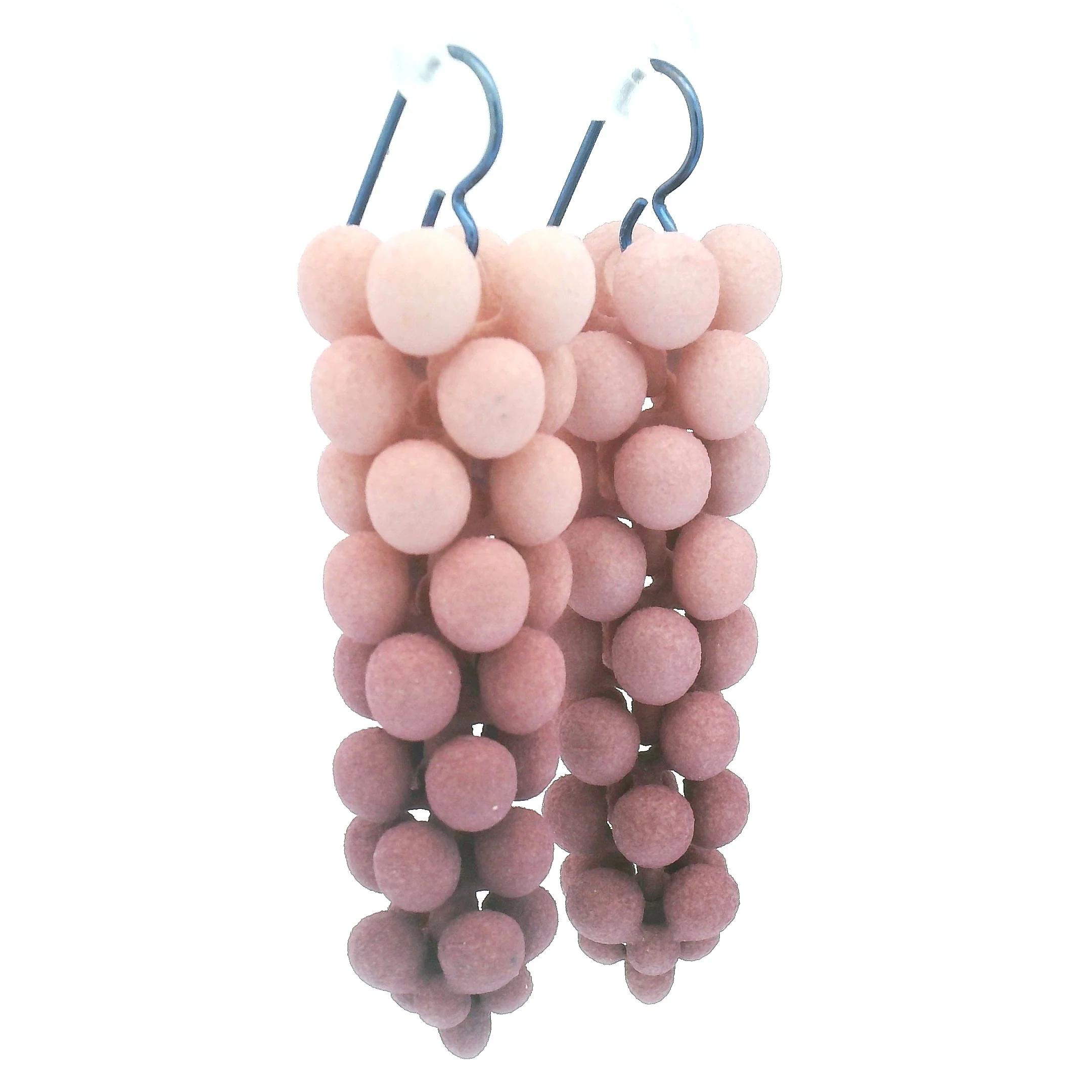 Small Mauve Bubble Earrings - Image 2