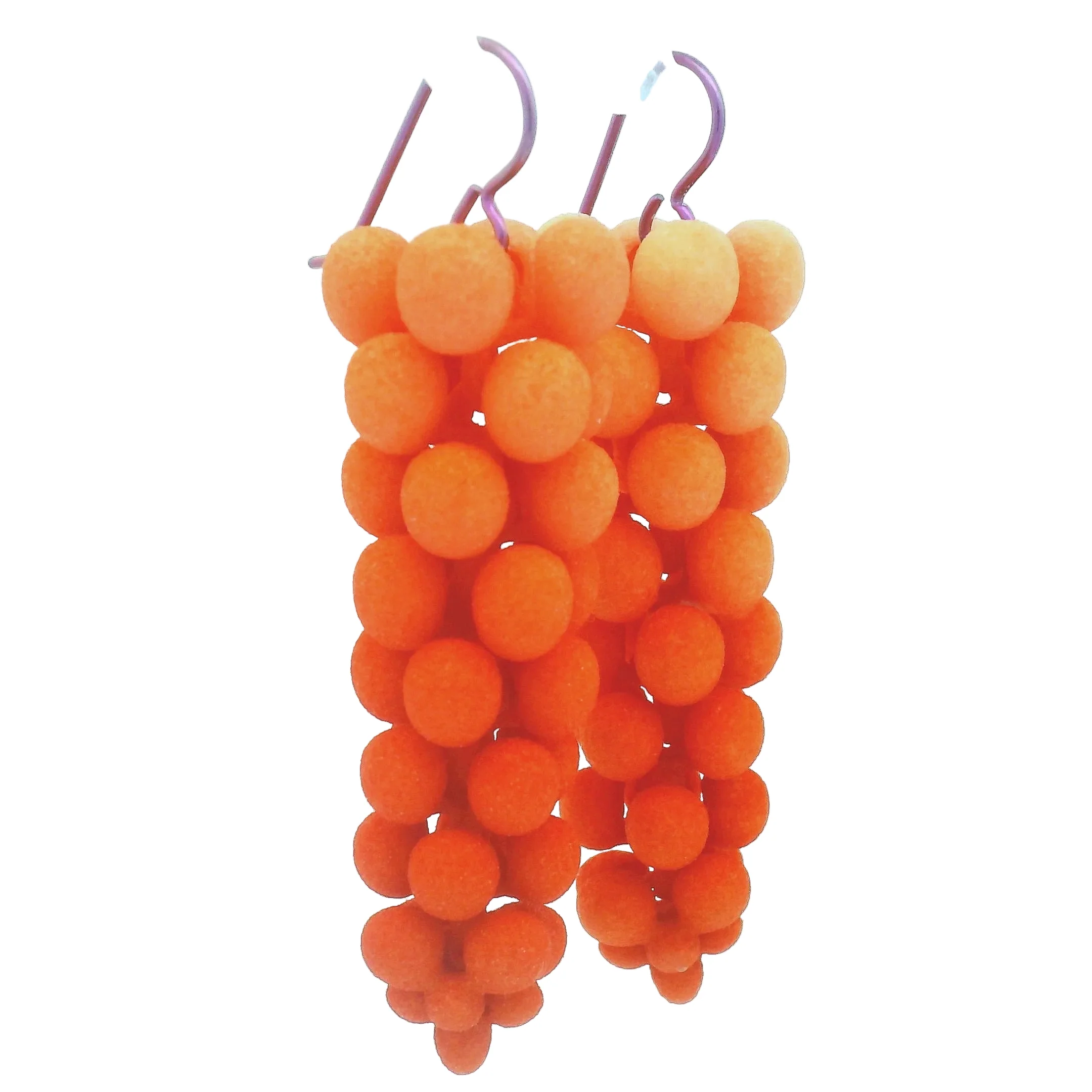 Small Orange Bubble Earrings - Image 2