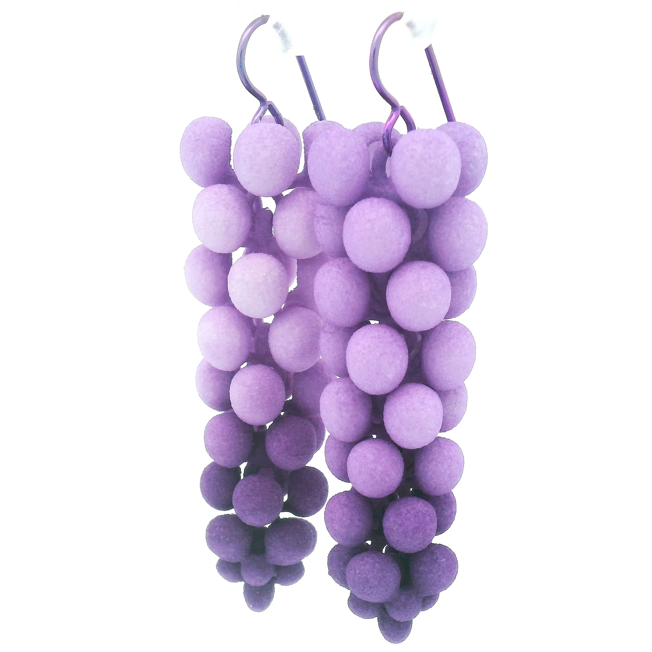 Small Purple Bubble Earrings - Image 2