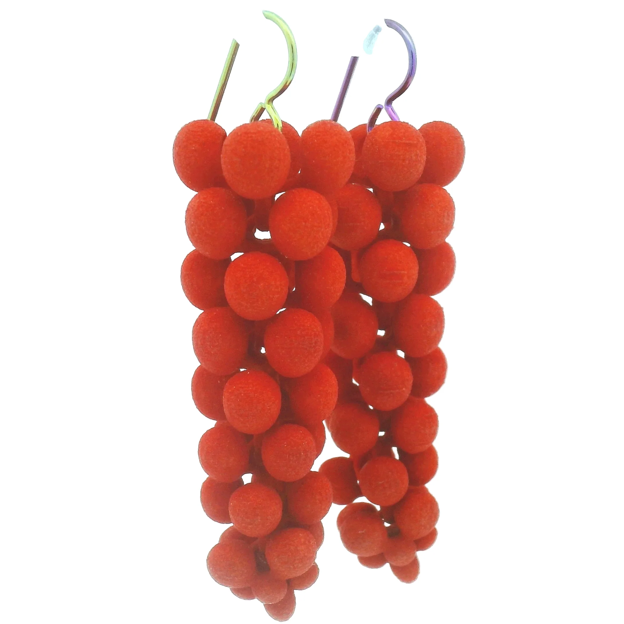 Small Red Bubble Earrings - Image 2