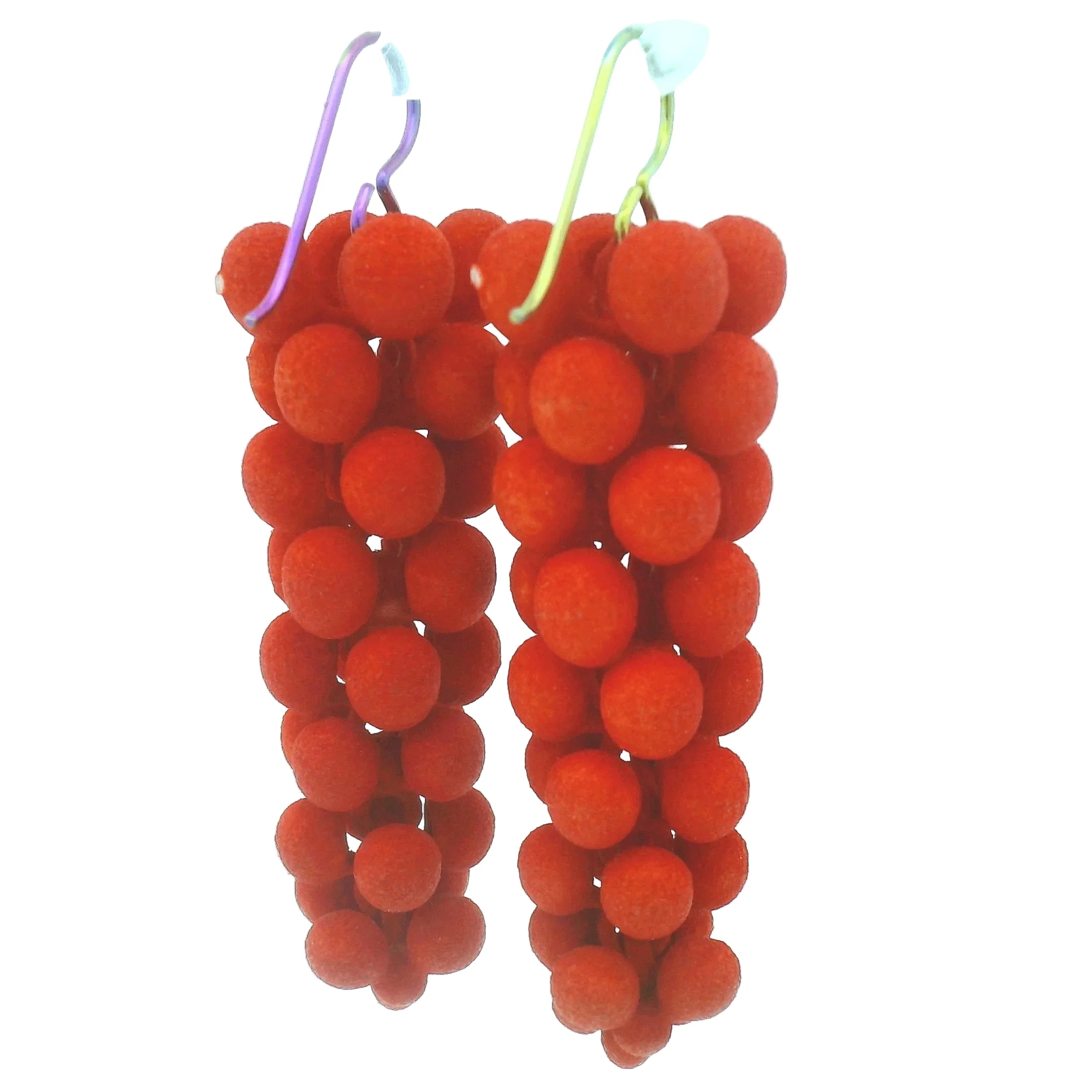 Small Red Bubble Earrings - Image 3