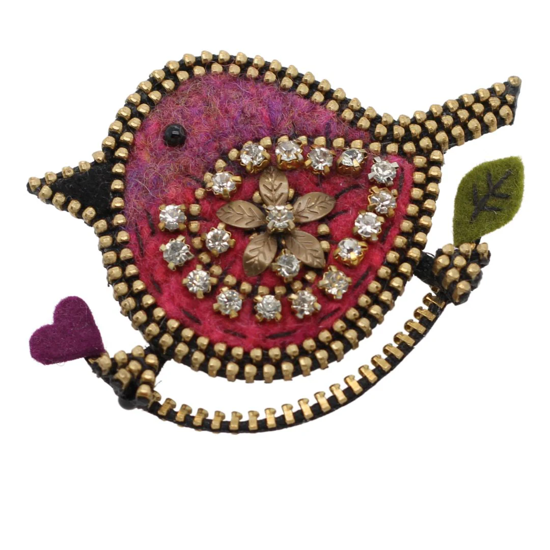 Small Sparkly Bird Brooch - Image 2