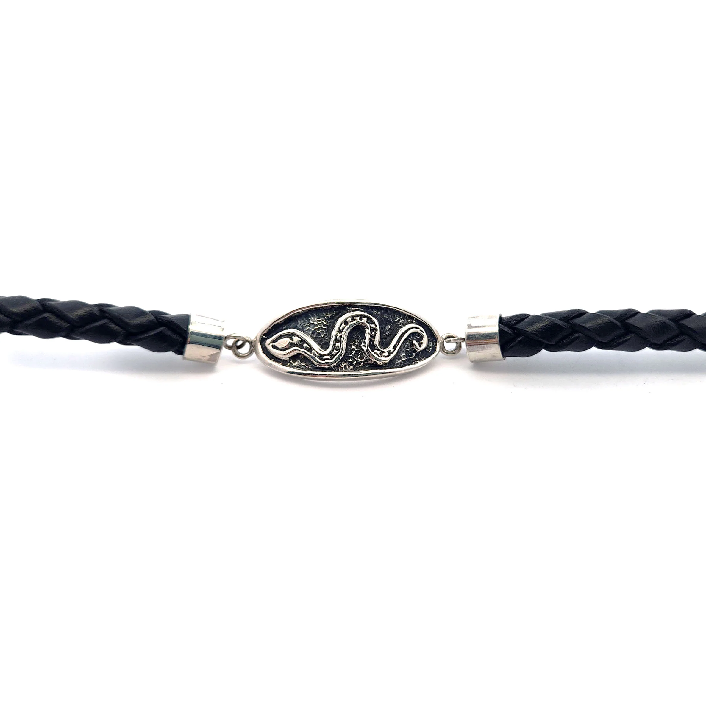 Snake Leather Cord Bracelet - Image 2