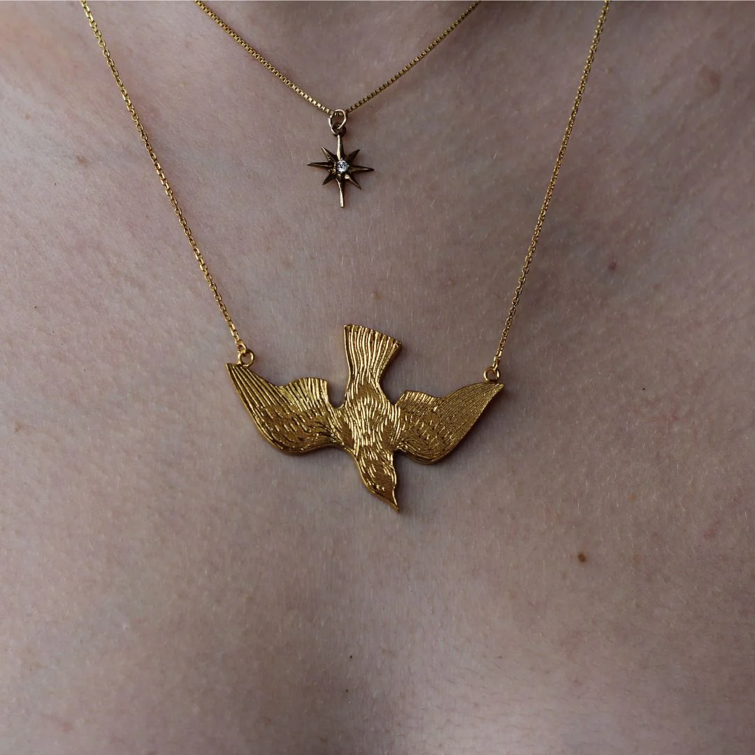 Soaring Bird Gold-plated Necklace - Image 2