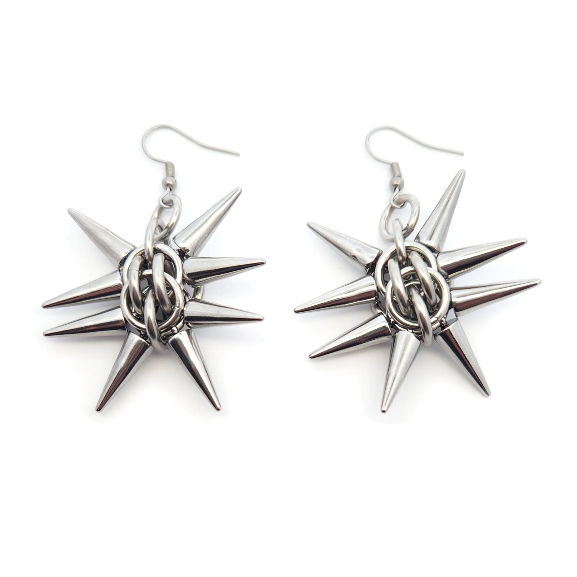 Spike Chain Earrings - Image 2