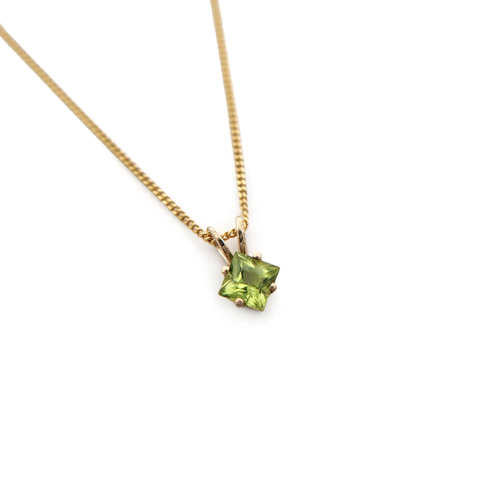 Square-Cut Peridot Necklace - Image 2