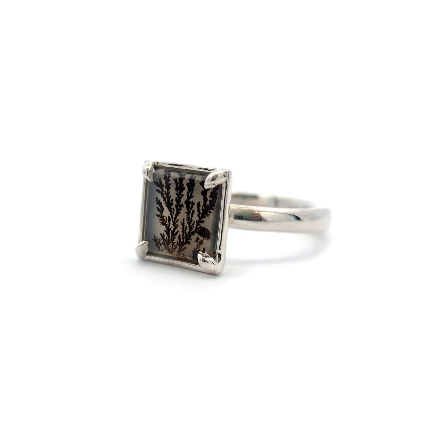 Square Dendritic Agate Ring - Image 2
