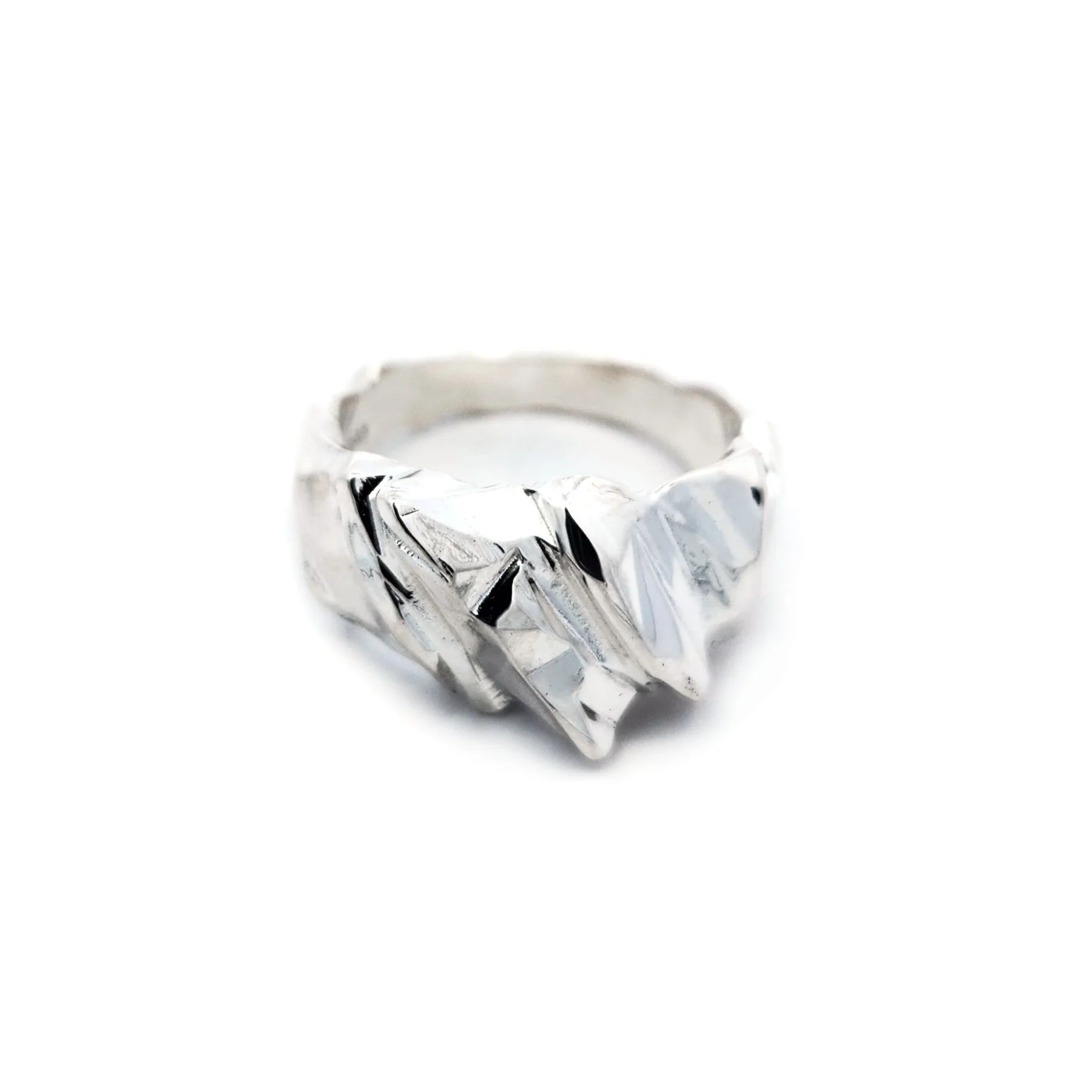 Sterling Silver 3 Ridge Mountain Ring - Image 3