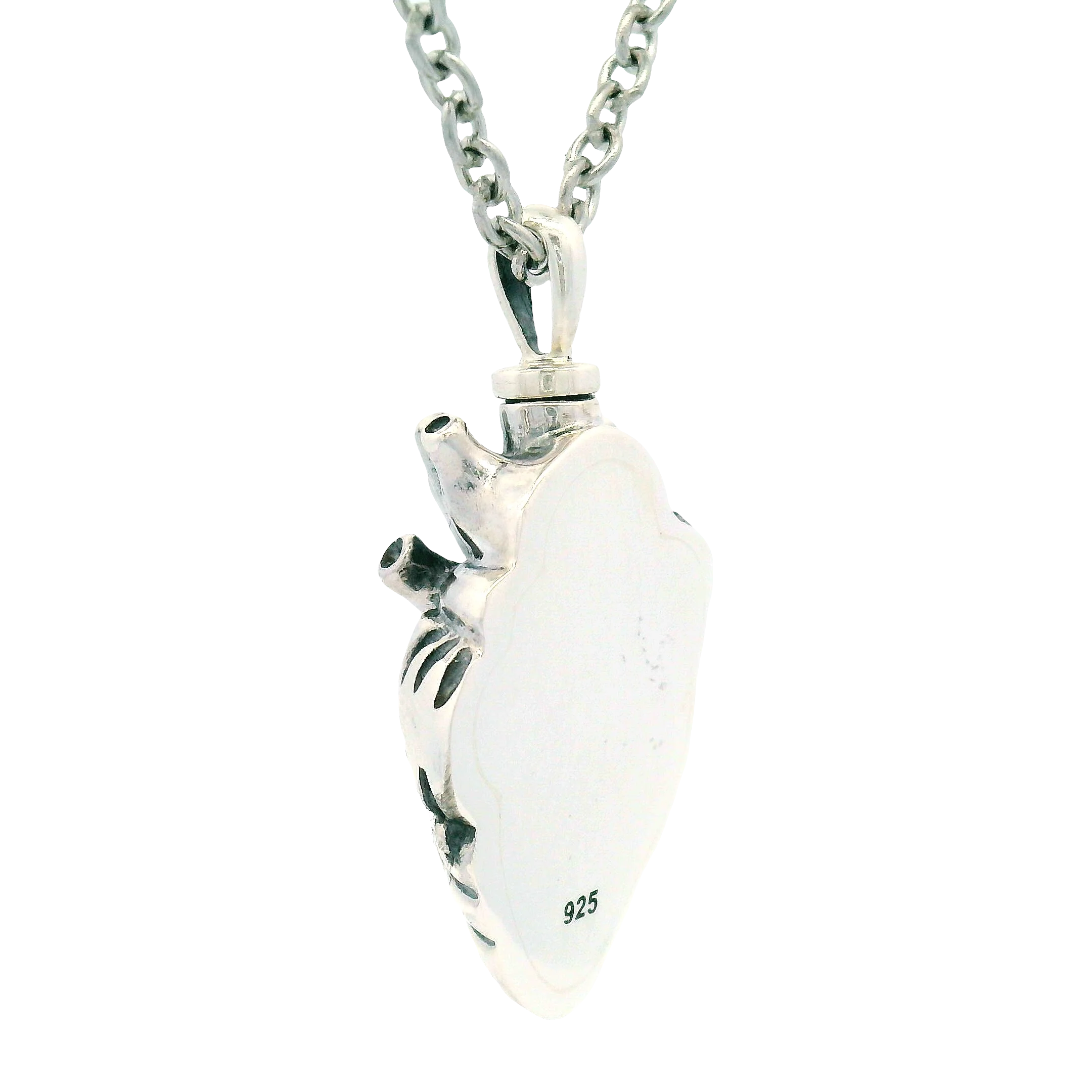 Sterling Silver Anatomical Heart Urn Pendant - Image 4