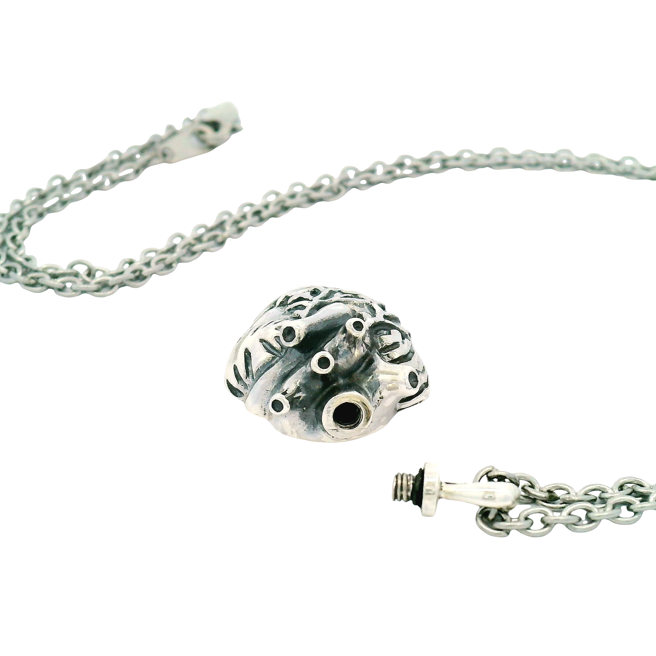 Sterling Silver Anatomical Heart Urn Pendant - Image 5
