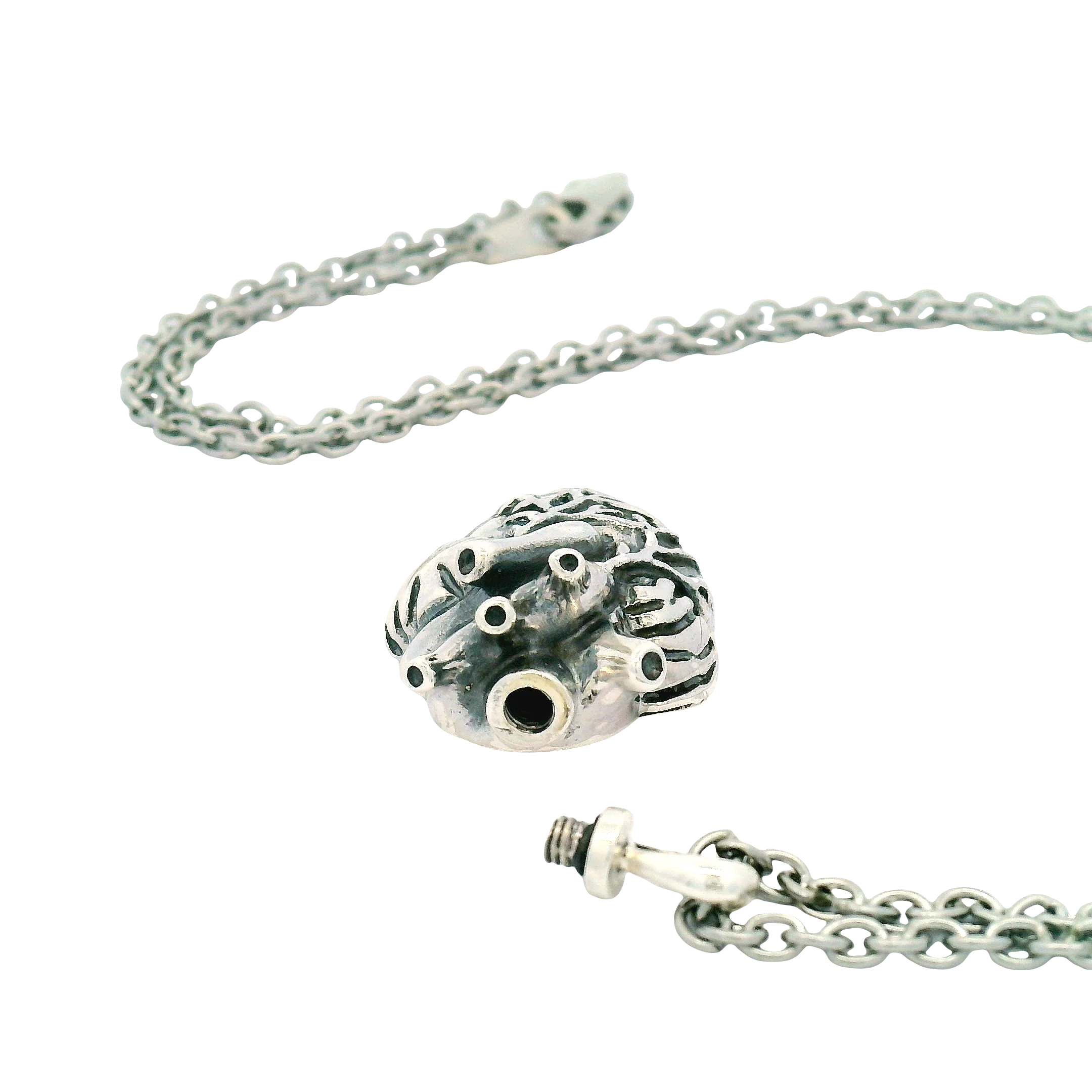 Sterling Silver Anatomical Heart Urn Pendant - Image 7