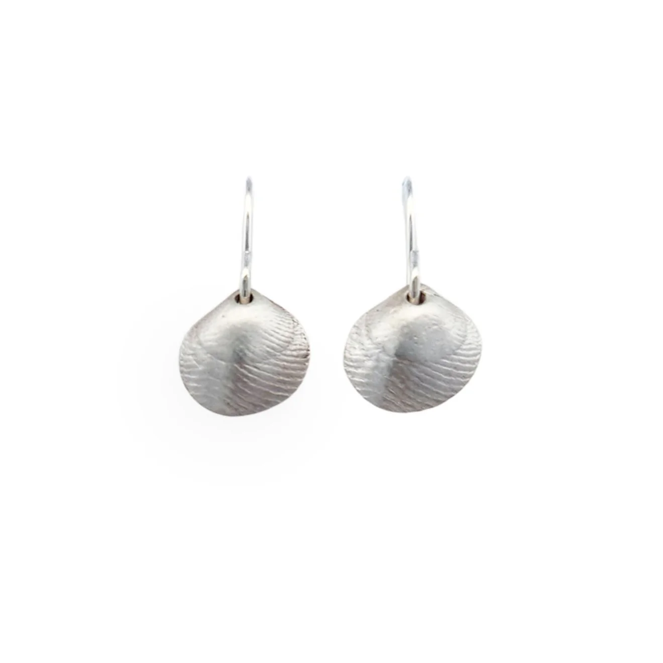 Sterling Silver Tiny Shell Earrings - Image 2