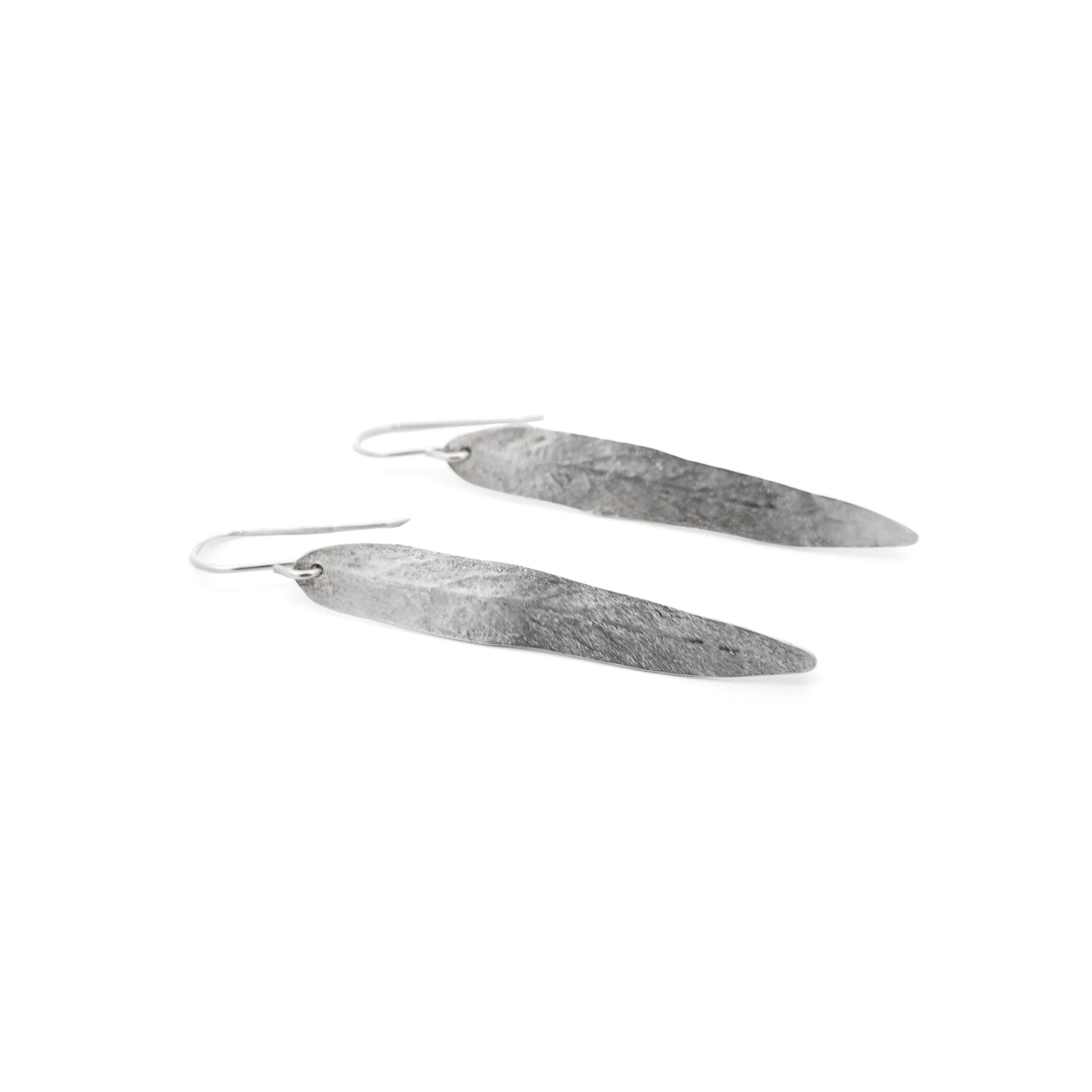 Sterling Silver Willow Leaf Earrings - Image 2