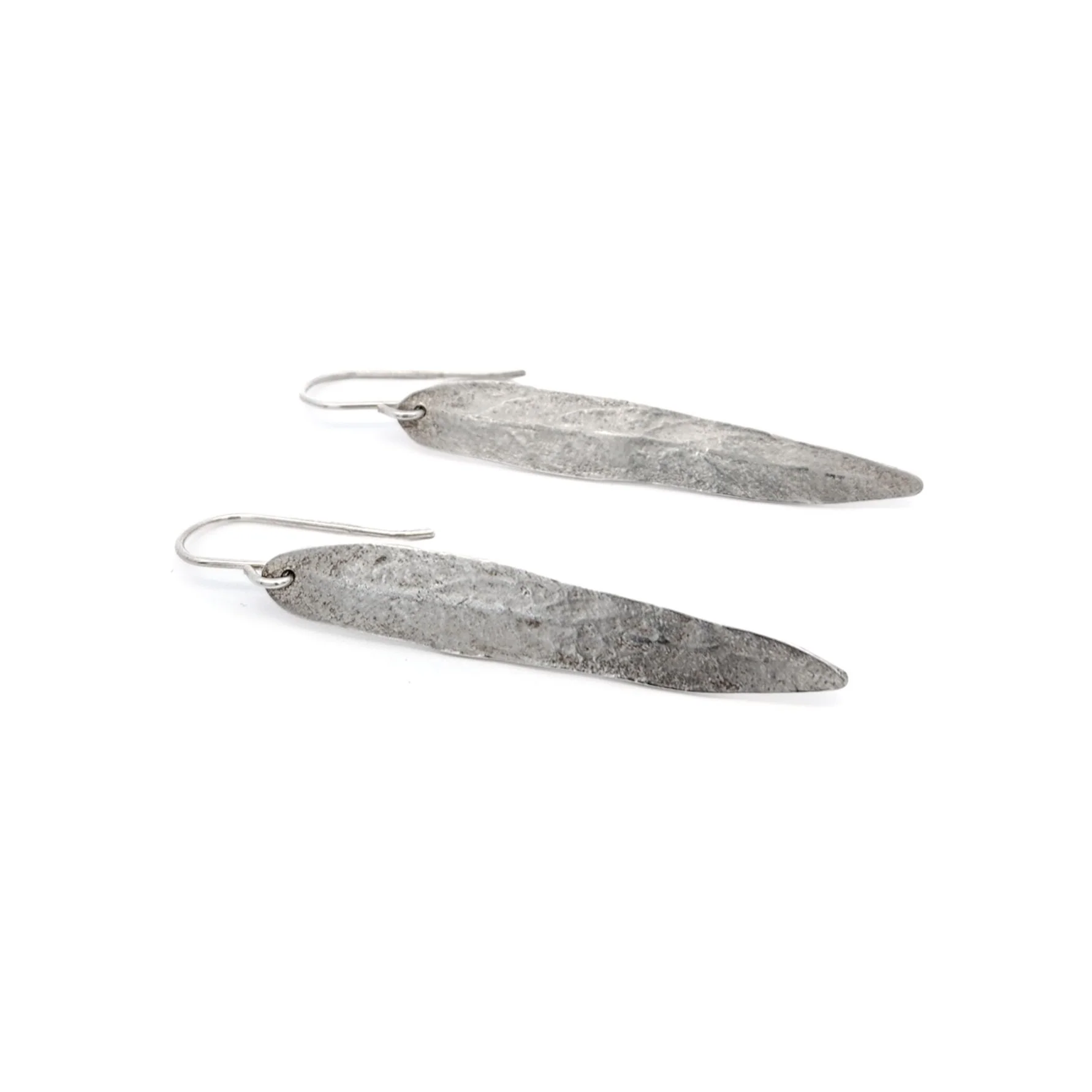 Sterling Silver Willow Leaf Earrings - Image 3