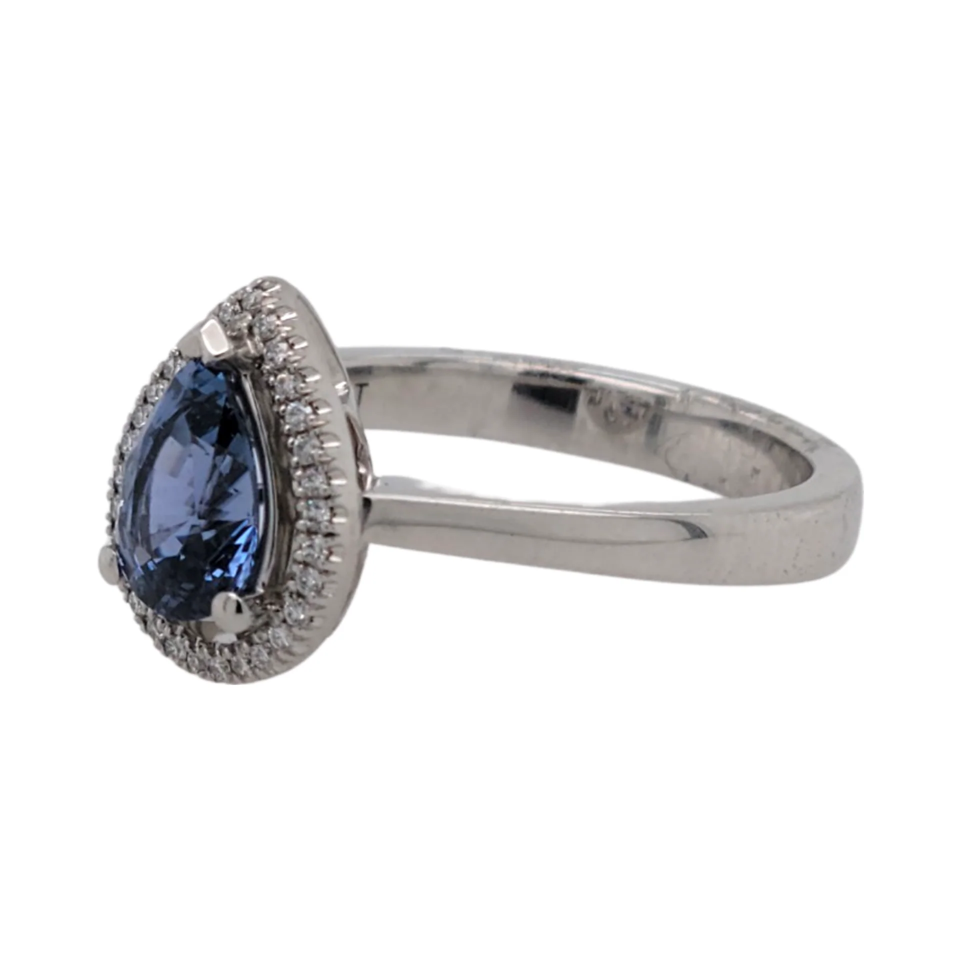 Stormy Pear Halo Ring - Image 2